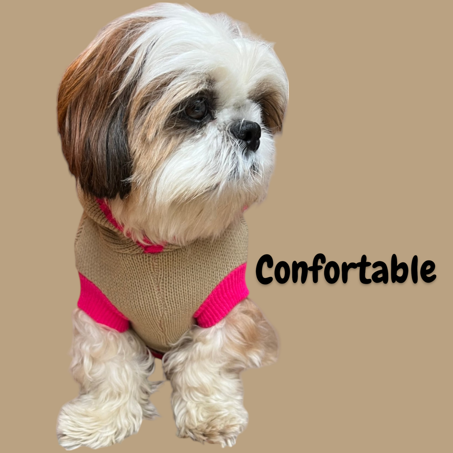 Pull à Capuche pour Chien - Rose avec Pompon | Le Dressing du Chien