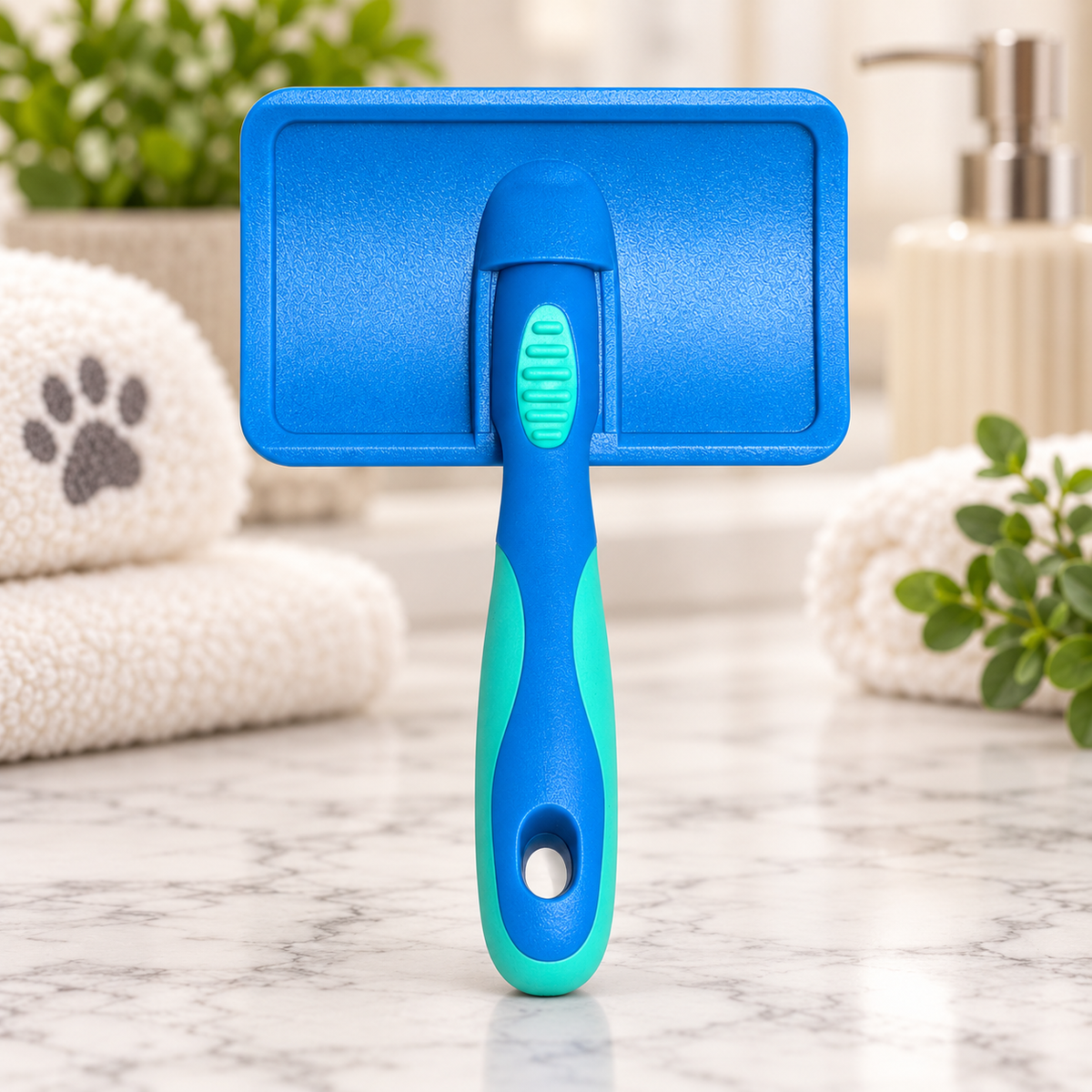 Carde Massage Poils Courts - Picots Souples en Caoutchouc | Le Dressing du Chien