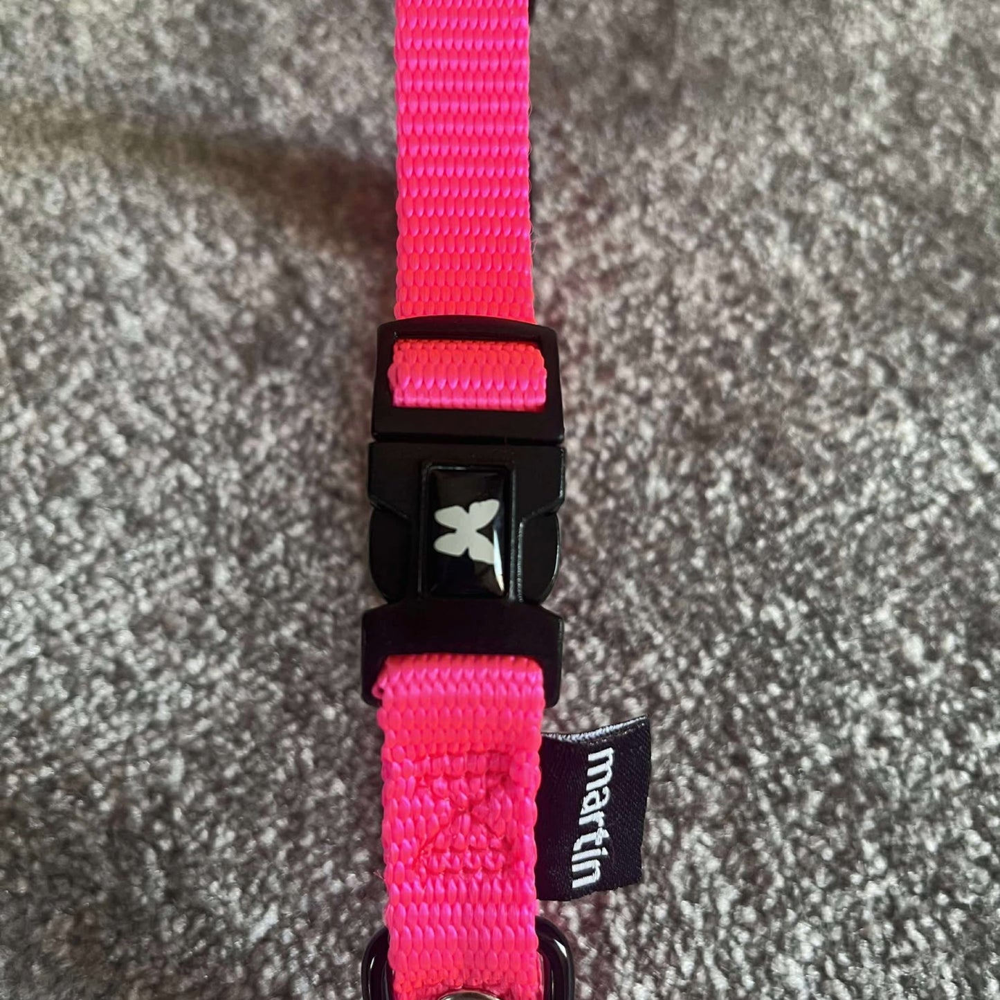 Collier Rose en Nylon Martin Sellier - Confortable, Réglable & Résistant | Le Dressing du Chien