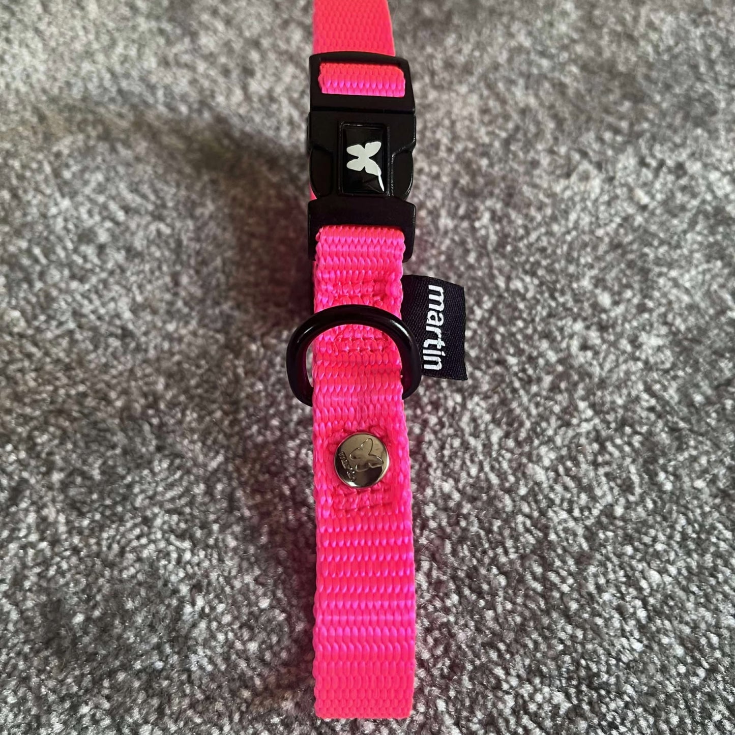 Collier Rose en Nylon Martin Sellier - Confortable, Réglable & Résistant | Le Dressing du Chien