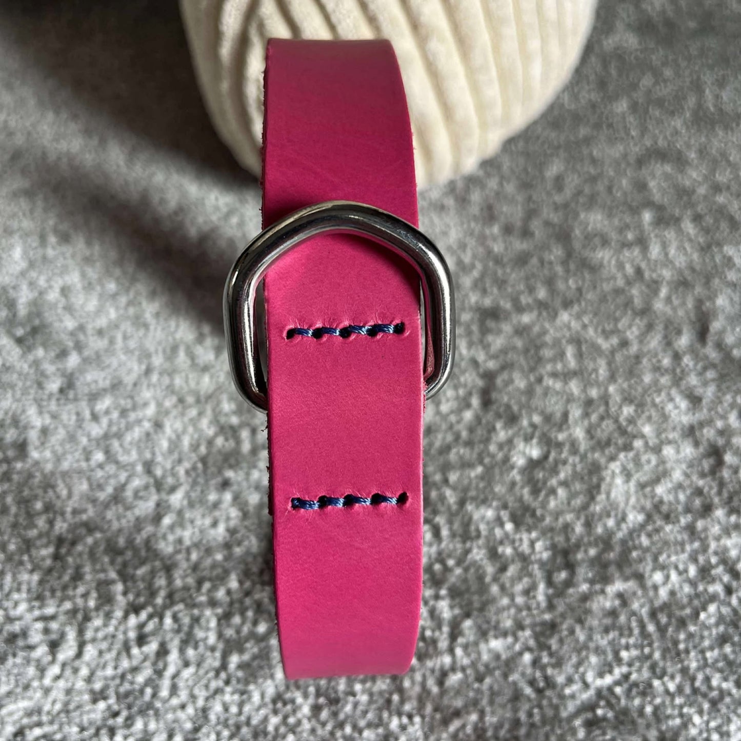 Collier Cuir Rose Martin Sellier - Élégance & Robuste Le Dressing du Chien