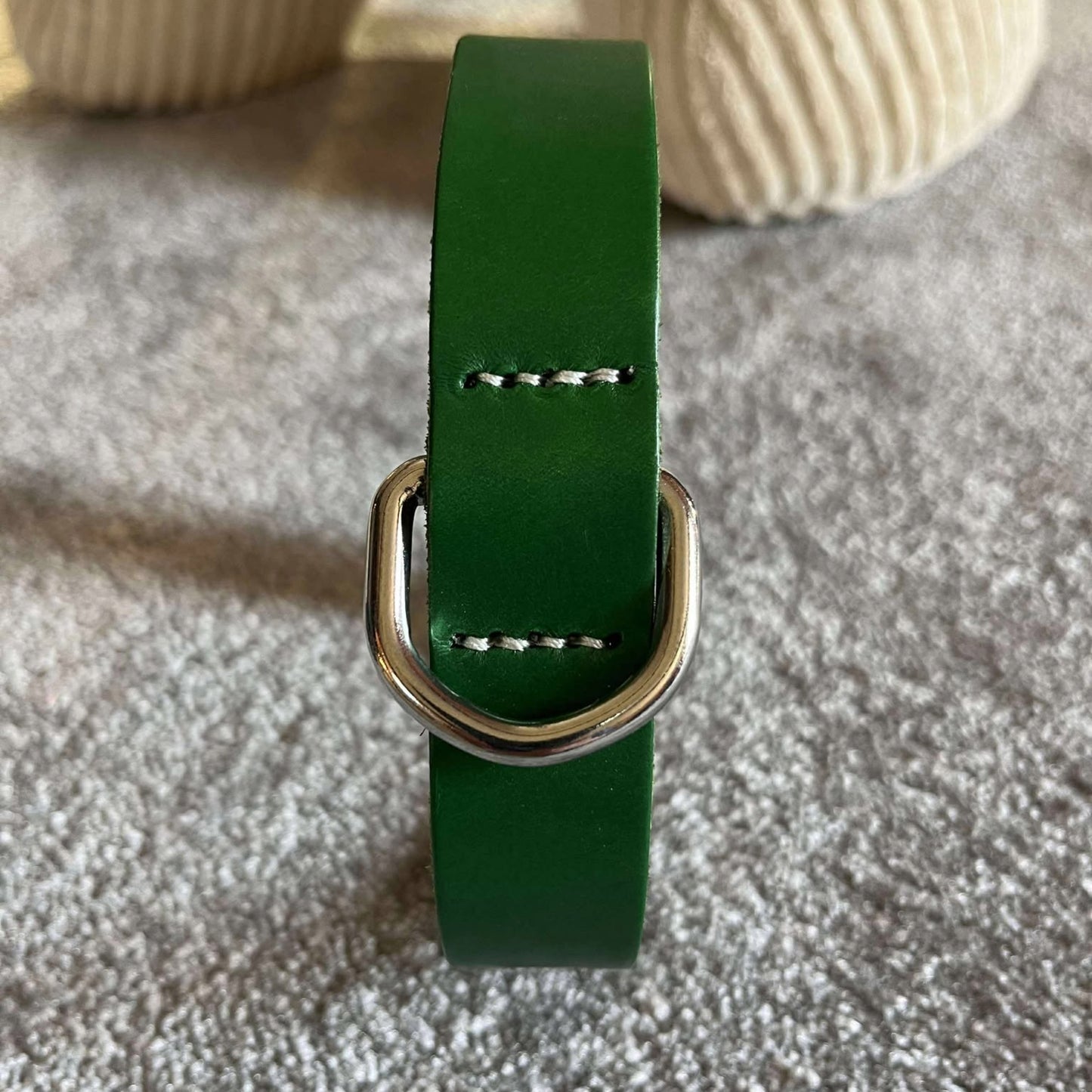 Collier Cuir Vert Martin Sellier - Élégance & Robuste | Le Dressing du Chien