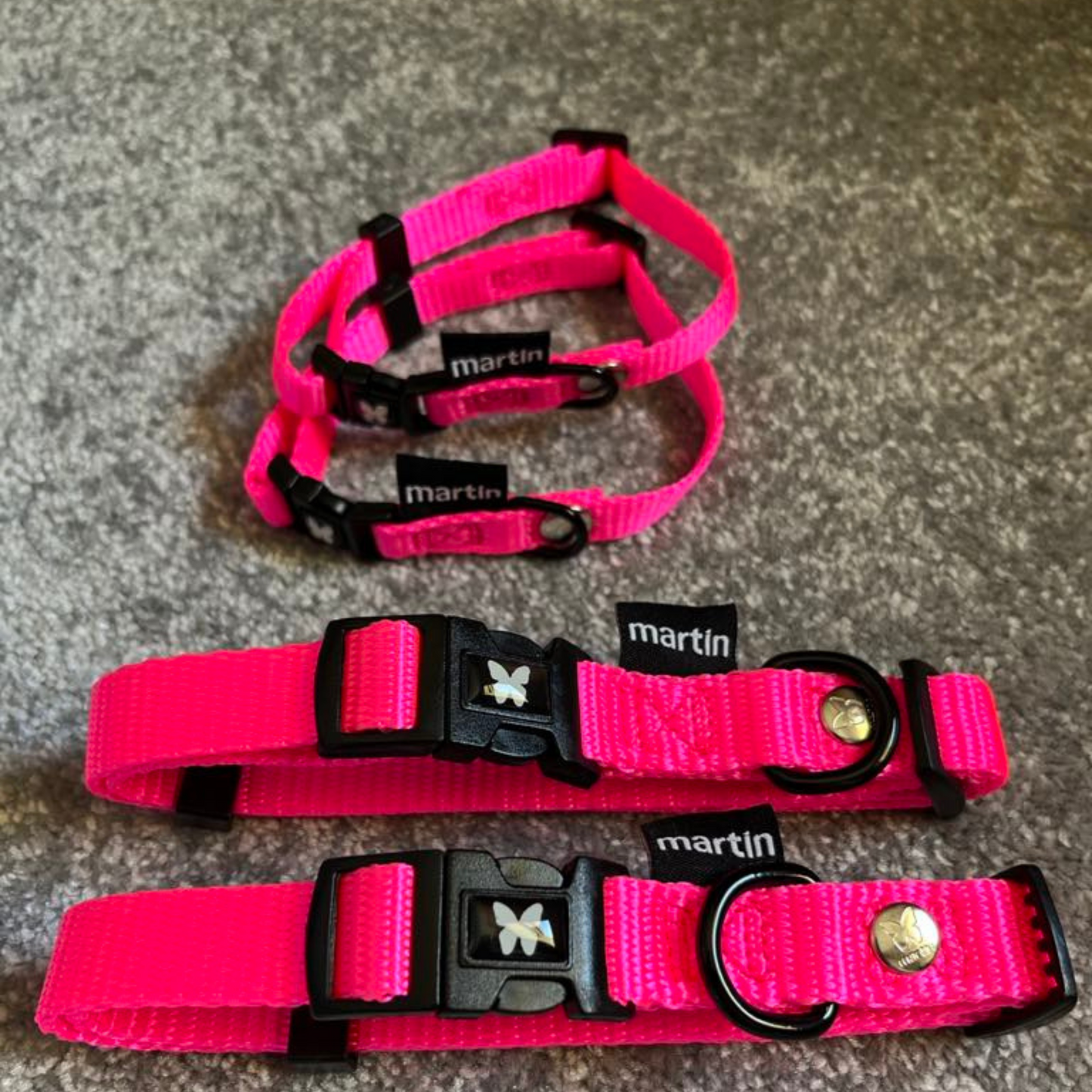 Collier Rose en Nylon pour Chien - Confortable, Réglable & Résistant | Le Dressing du Chien