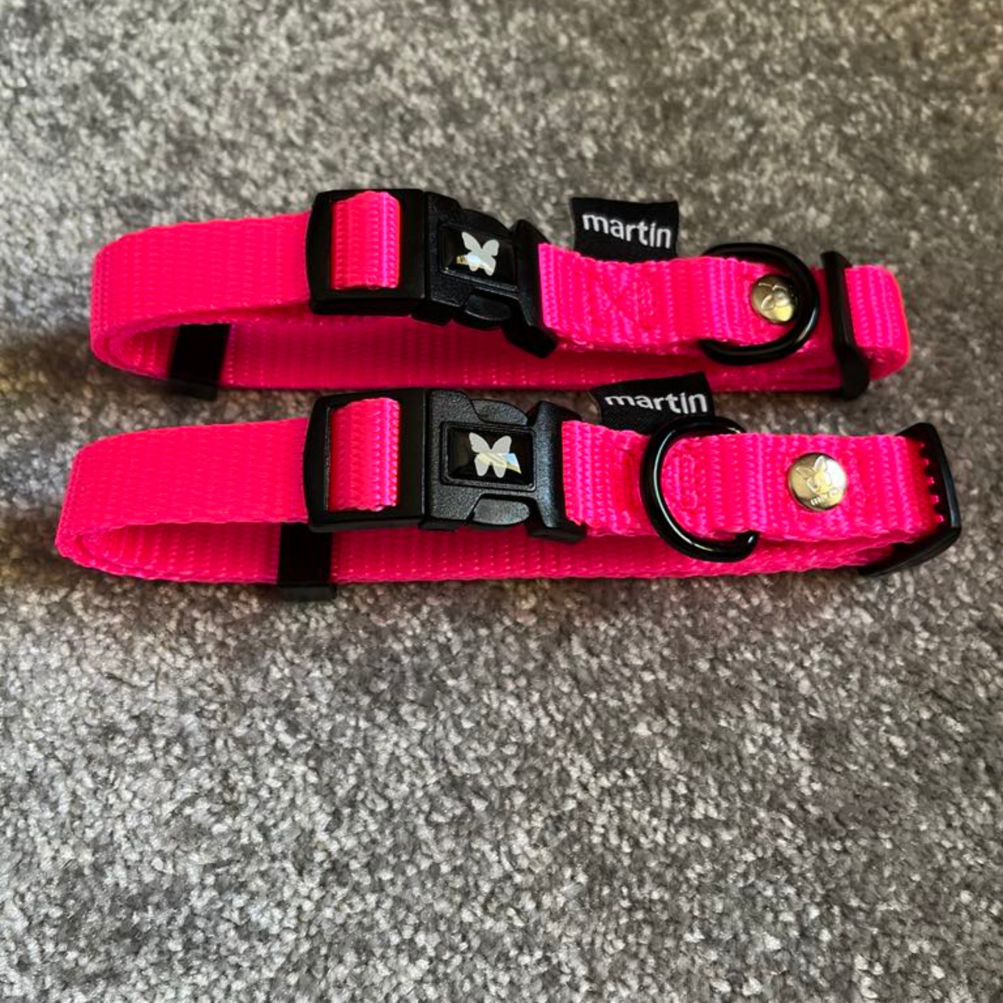 Collier Rose en Nylon pour Chien - Confortable, Réglable & Résistant | Le Dressing du Chien