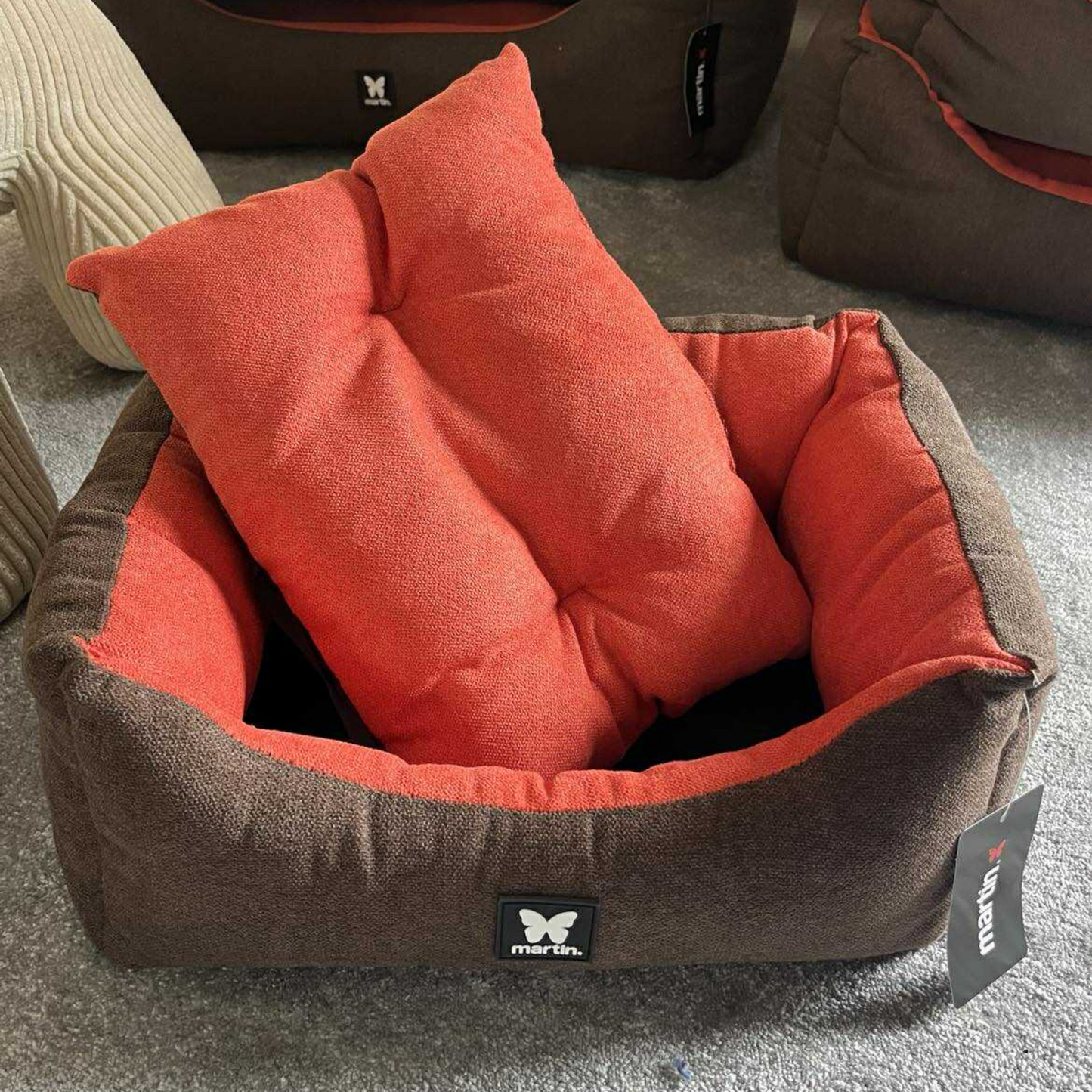 Panier Domino Bicolore - Corbeille & Coussin Amovible pour Chien | Le Dressing du Chien