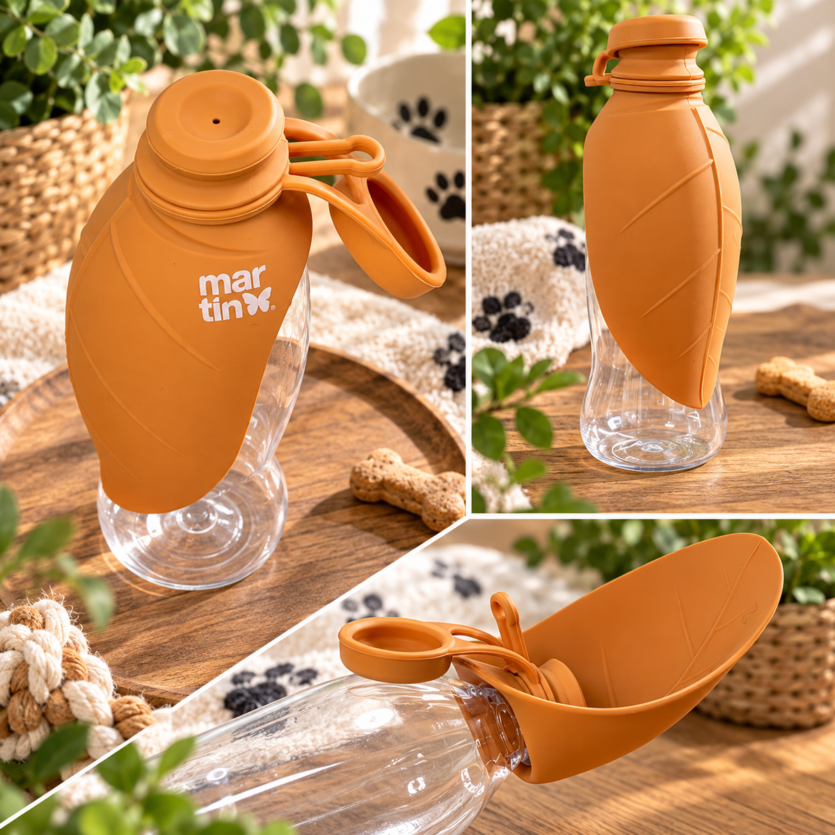 Gourde Martin Sellier Saumon - Plastique & silicone | Le Dressing du Chien