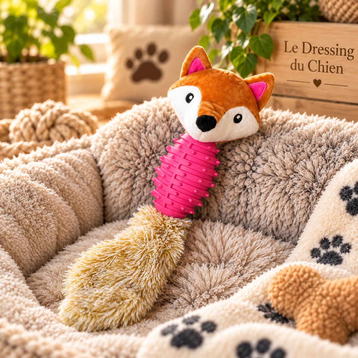 Jouet Peluche Sonore en Caoutchouc - Plaisir & Bien-être | Le Dressing du Chien
