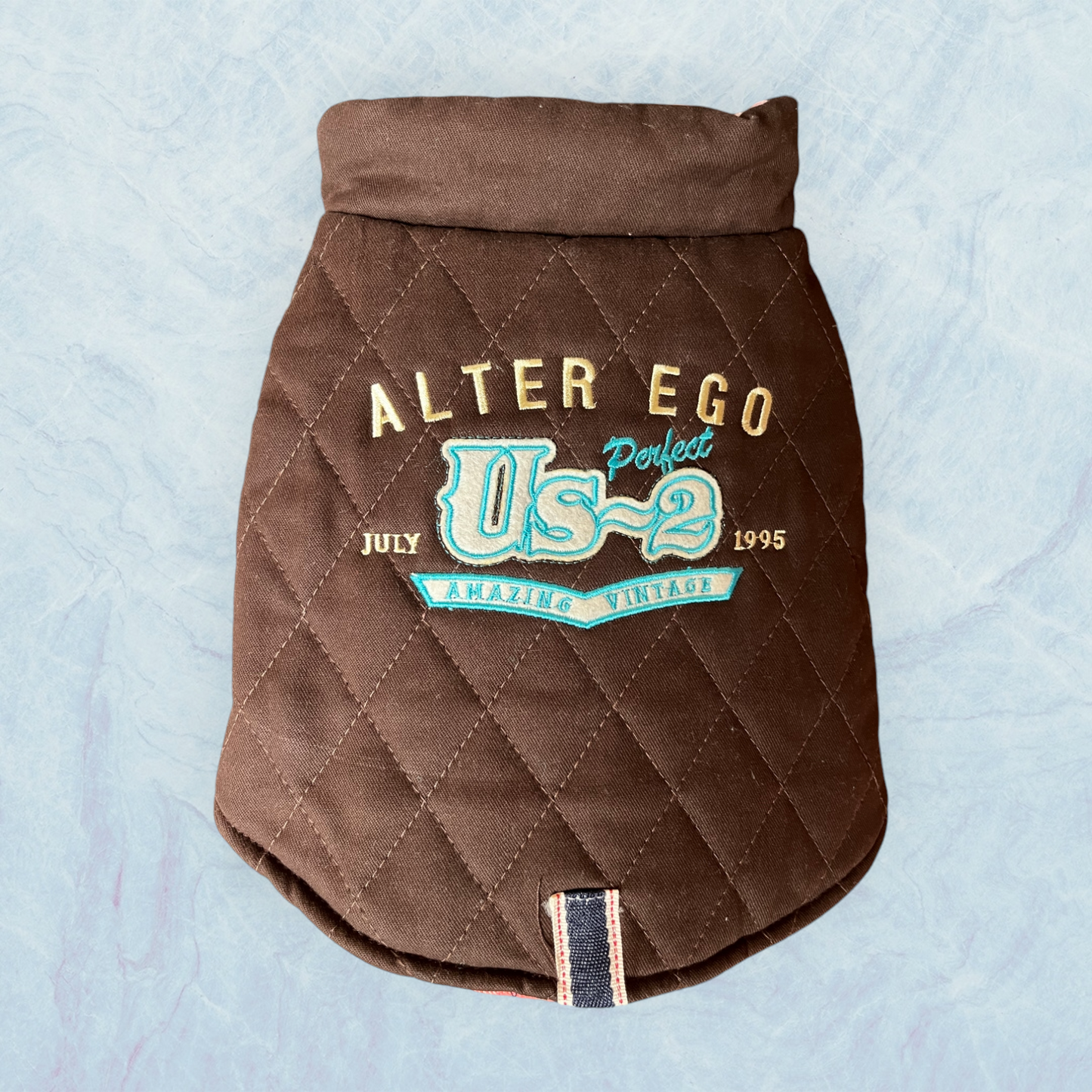 Manteau Marron Réversible Vichy Alter Ego - MARTIN SELLIER
