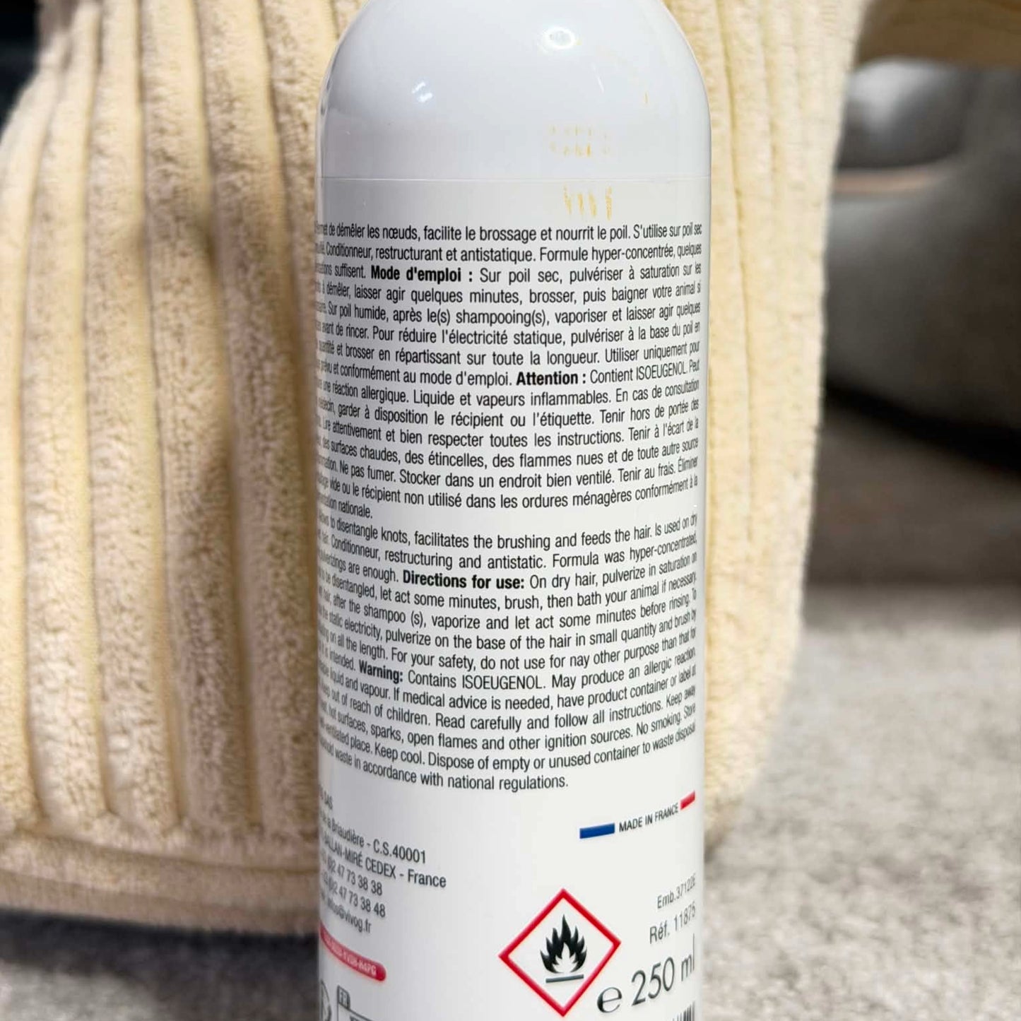 Spray Démêlant Puissant Vivog - Poils noués et feutrés - Made in France | Le Dressing du Chien