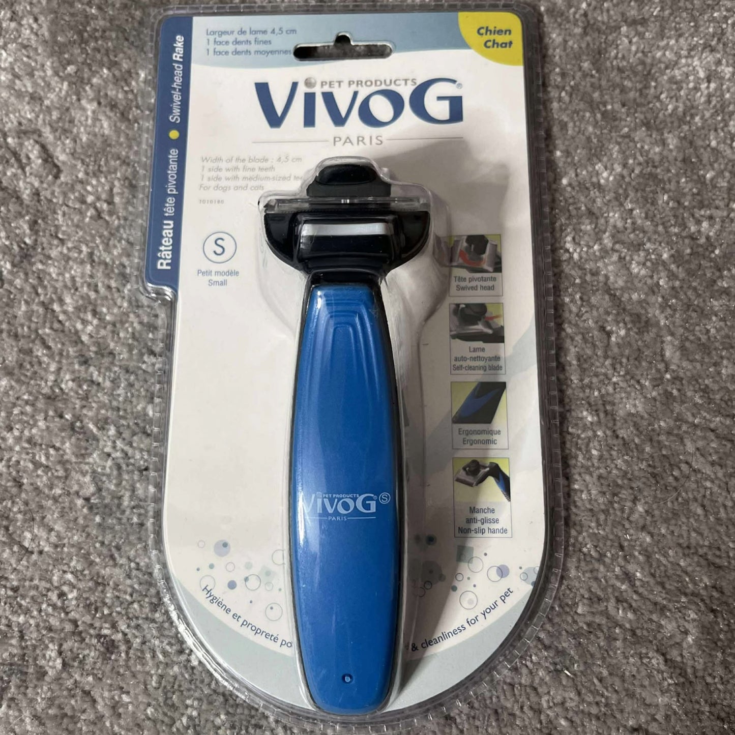 Râteau tête pivotante pour chien et chat | Le Dressing du Chien