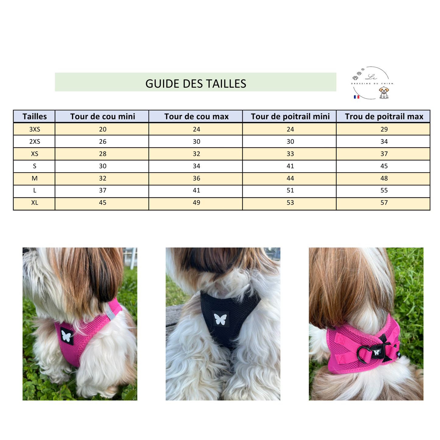 Harnais Martin Sellier Rose fluo - Confort & Sécurité | Le Dressing du chien