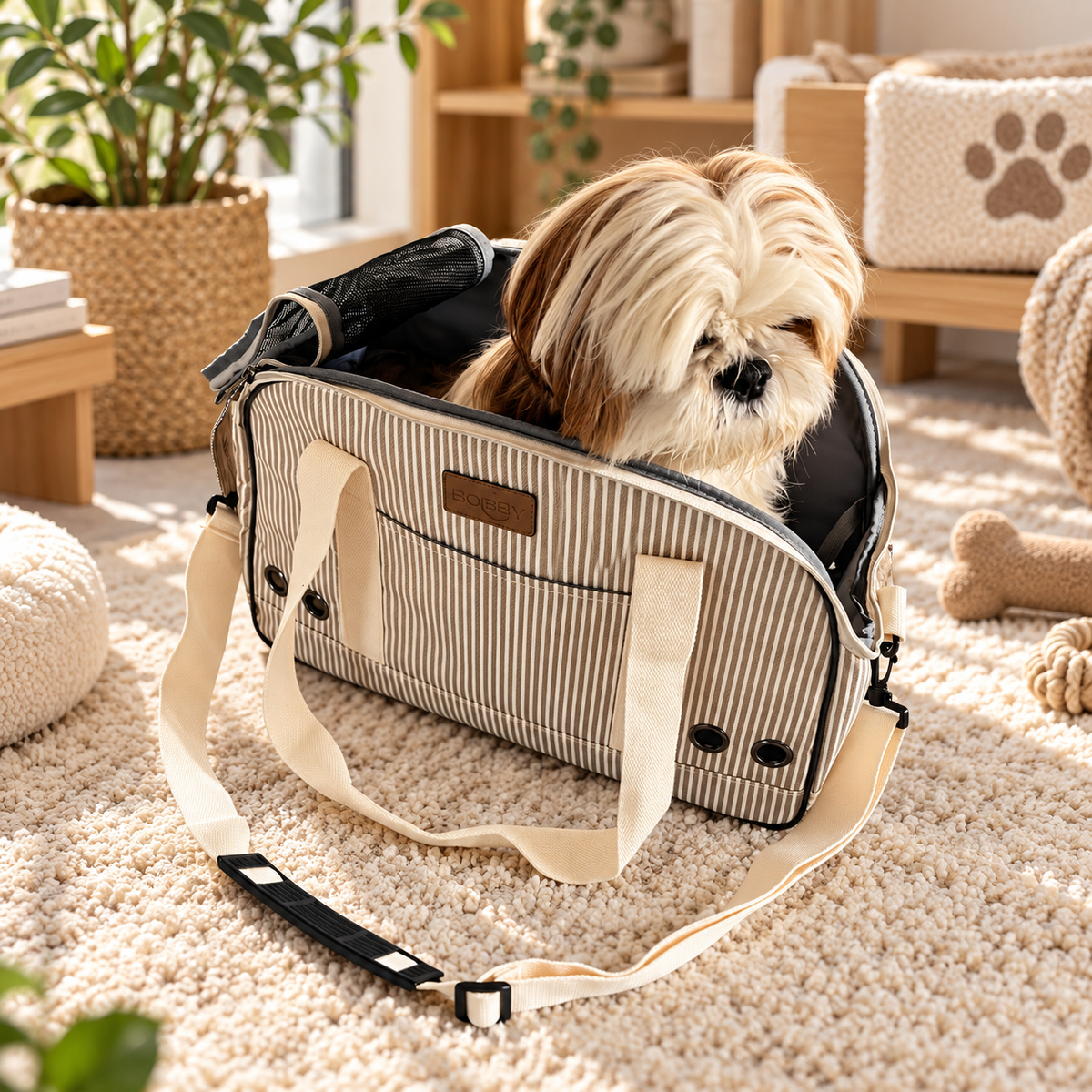 Sac de Transport pour Chien "Bobby" - Chic, Douillet et Pratique | Le Dressing du Chien