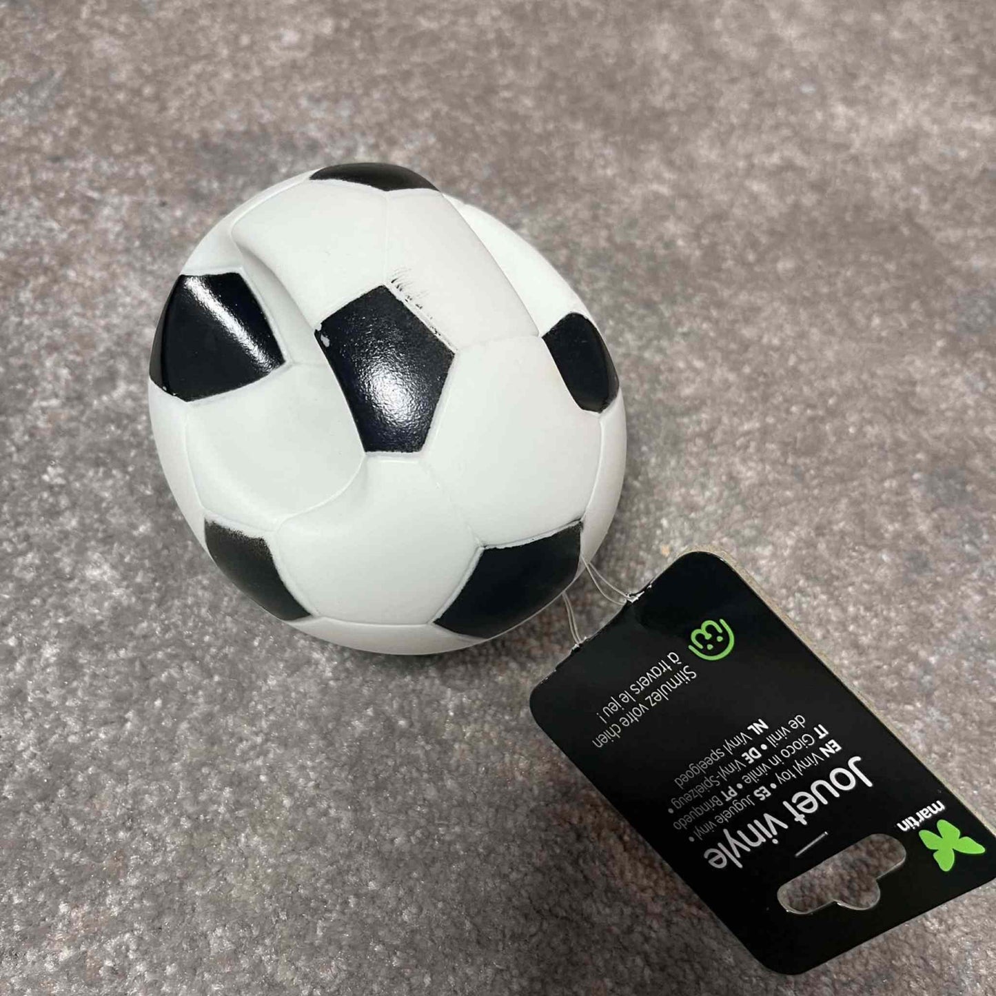 Balle de Foot Sonore Ø 10,5 cm avec Poignée pour Chien | Le Dressing du Chien