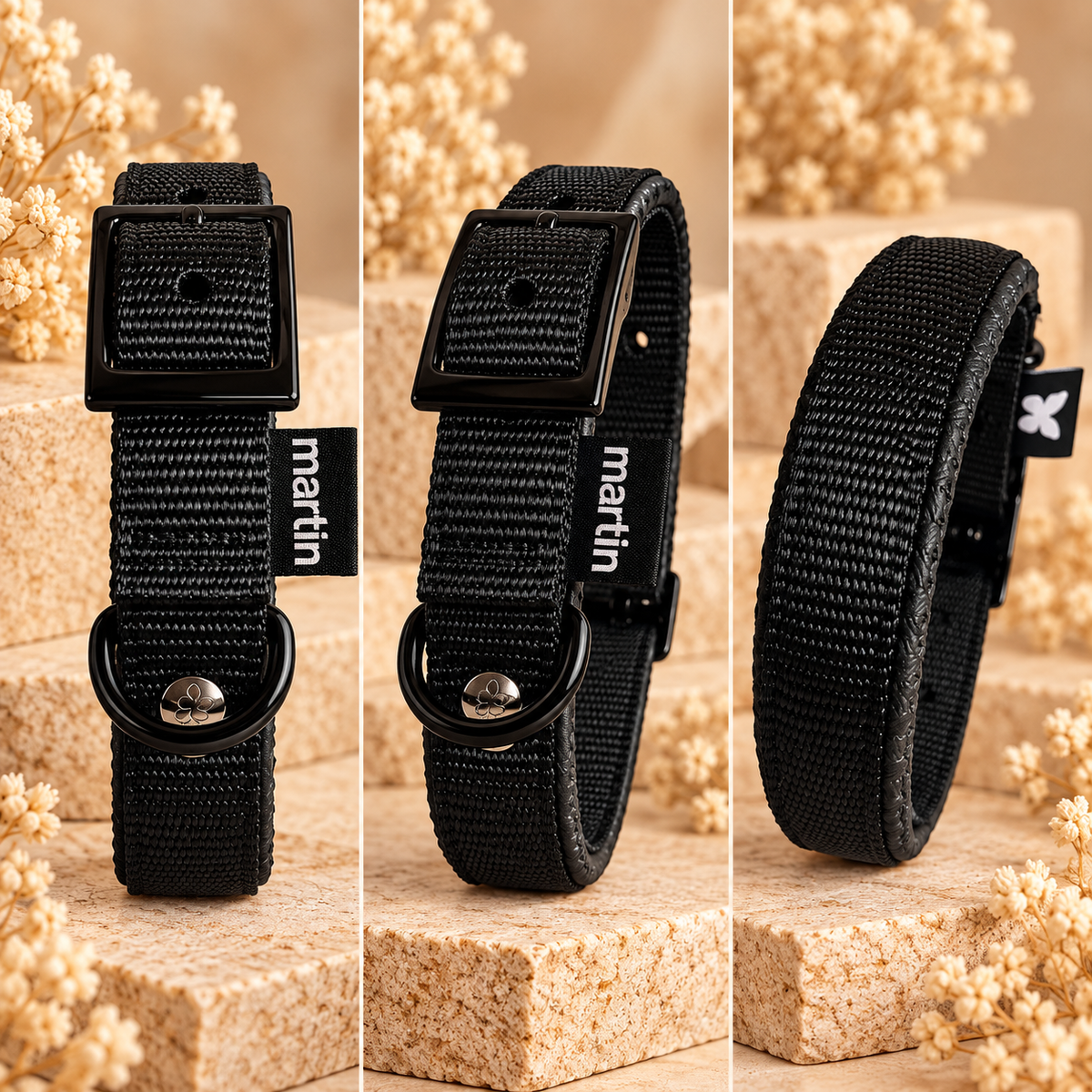 Collier Confort Martin Sellier Noir - Douceur & Maintien Optimal | Le Dressing du Chien
