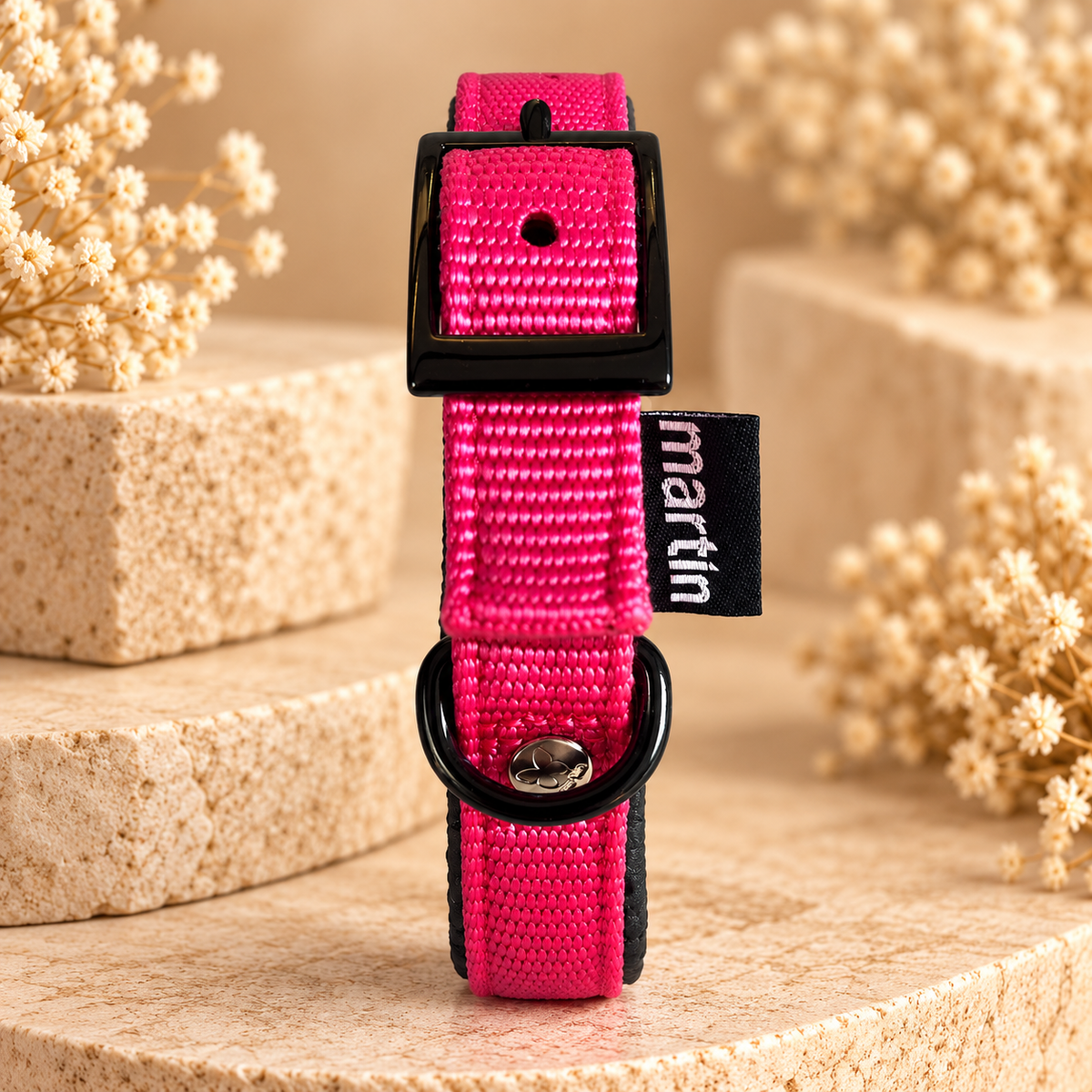 Collier Confort Martin Sellier Rose - Douceur & Maintien Optimal | Le Dressing du Chien