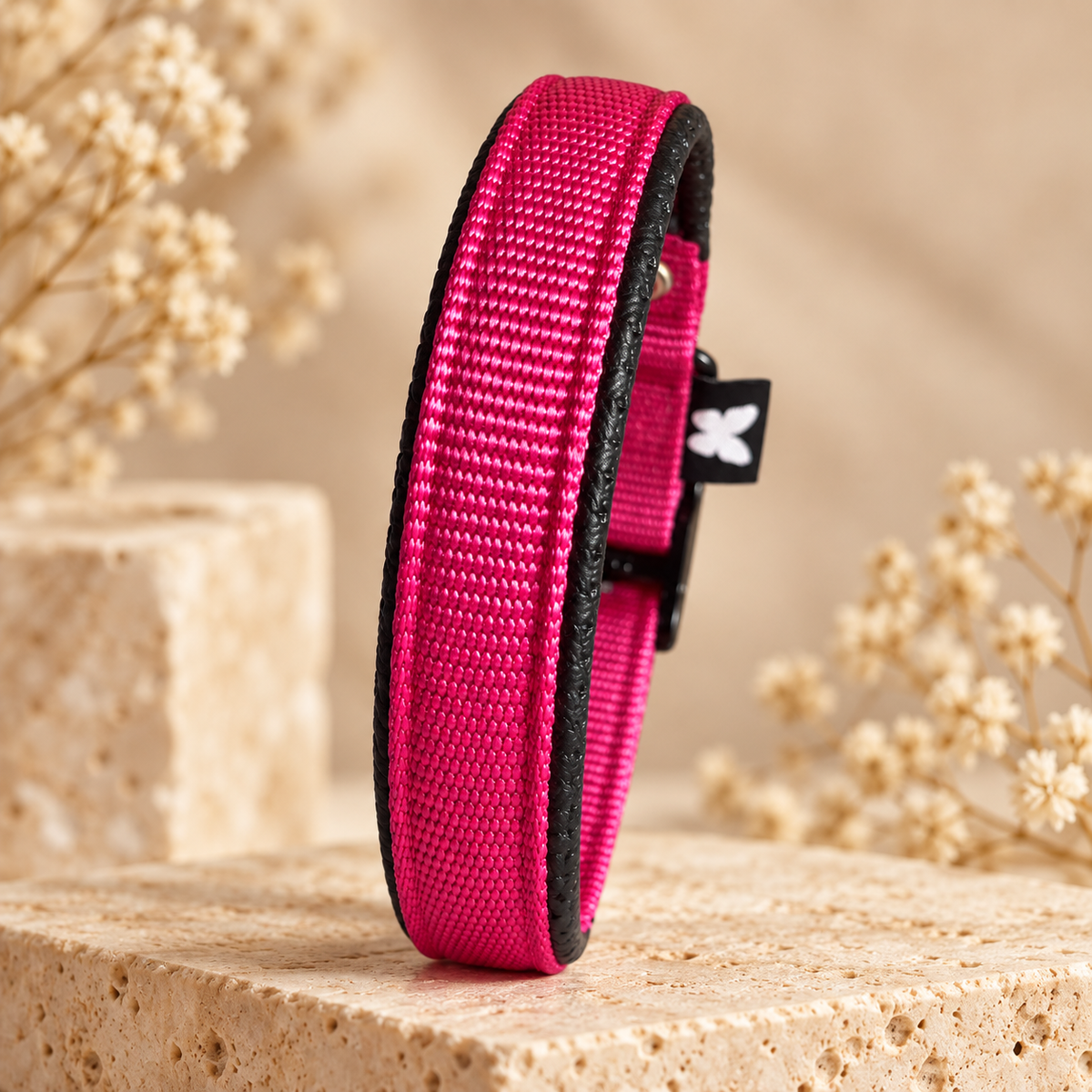 Collier Confort Martin Sellier Rose - Douceur & Maintien Optimal | Le Dressing du Chien