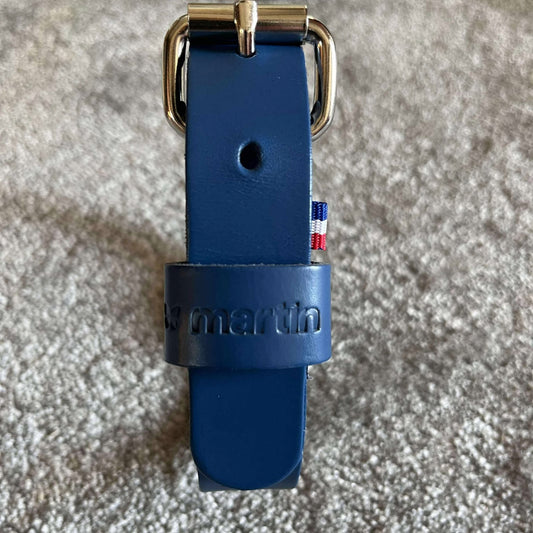 Collier Cuir Bleu Martin Sellier - Élégance & Robuste | Le Dressing du Chien