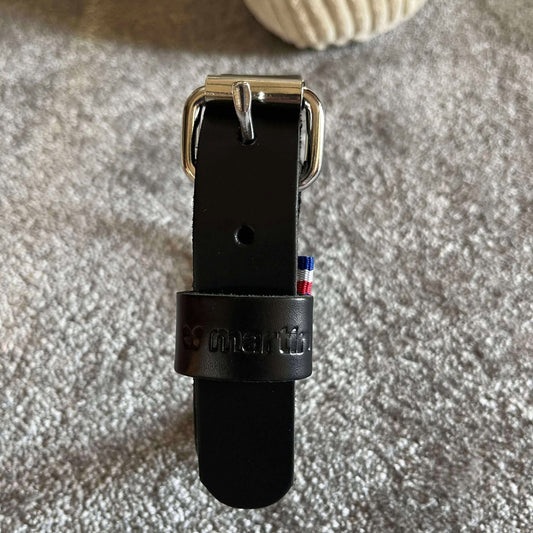 Collier Cuir Noir Martin Sellier - Élégance & Robuste | Le Dressing du Chien