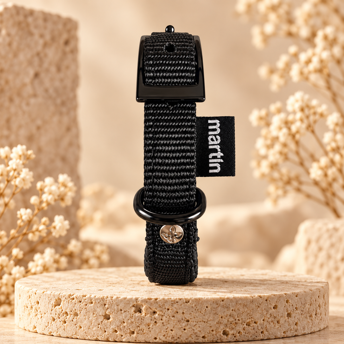 Collier Confort Martin Sellier Noir - Douceur & Maintien Optimal | Le Dressing du Chien