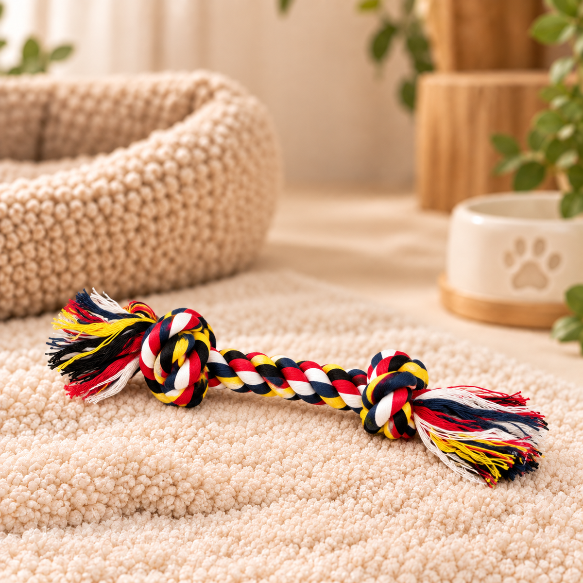 Corde pour petit chien 2 nœuds 21 cm - Ultra résistant | Le Dressing du Chien