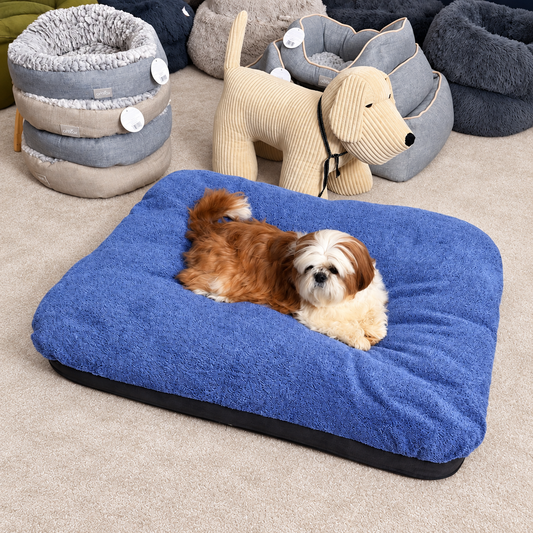 Coussin bleu et noir Martin Sellier Double Épaisseur - Ultra Confort & Moelleux | Le Dressing du Chien