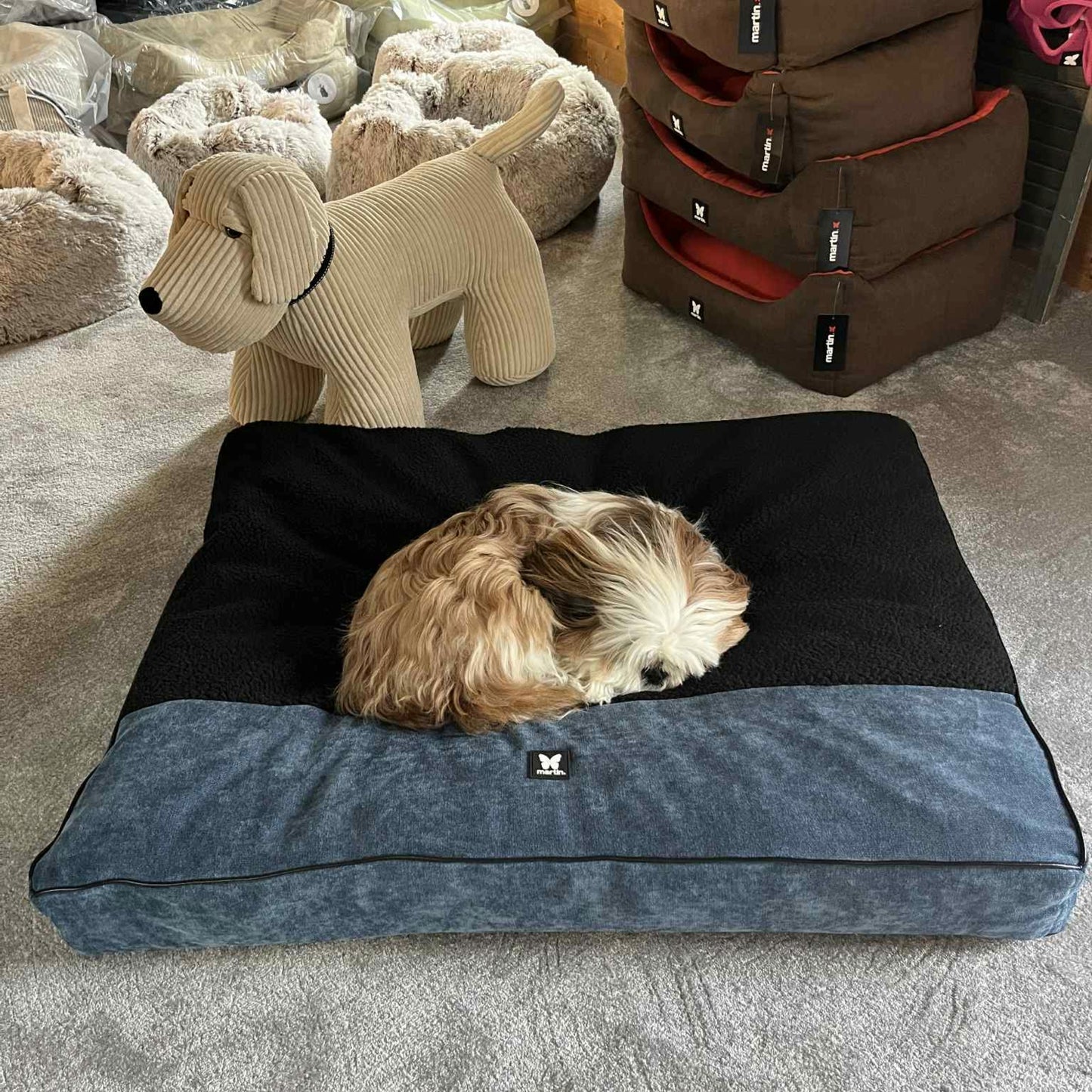 Coussin Martin Sellier Master Élégant Bleu | Le Dressing du Chien