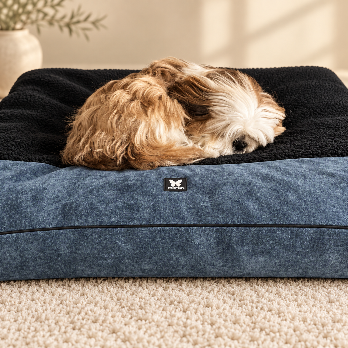 Coussin Martin Sellier Master Élégant Bleu | Le Dressing du Chien