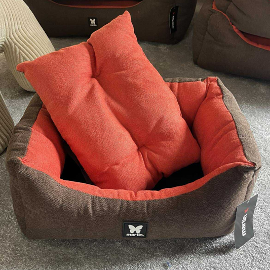 Panier Domino Bicolore - Corbeille & Coussin Amovible pour Chien | Le Dressing du Chien
