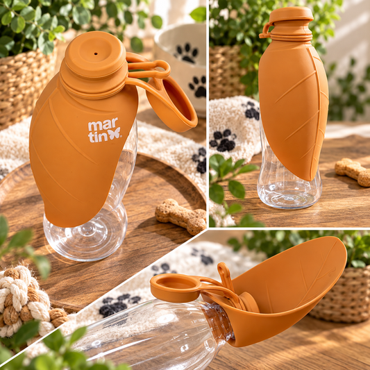 Gourde Martin Sellier Saumon - Plastique & silicone | Le Dressing du Chien