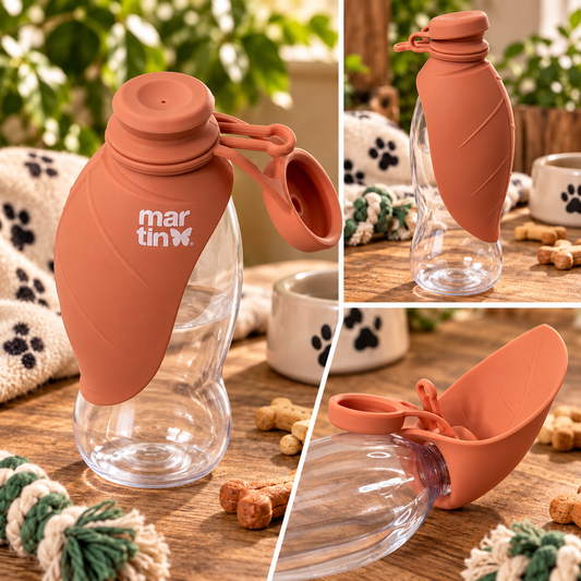 Gourde Martin Sellier Corail - Plastique & silicone | Le Dressing du Chien