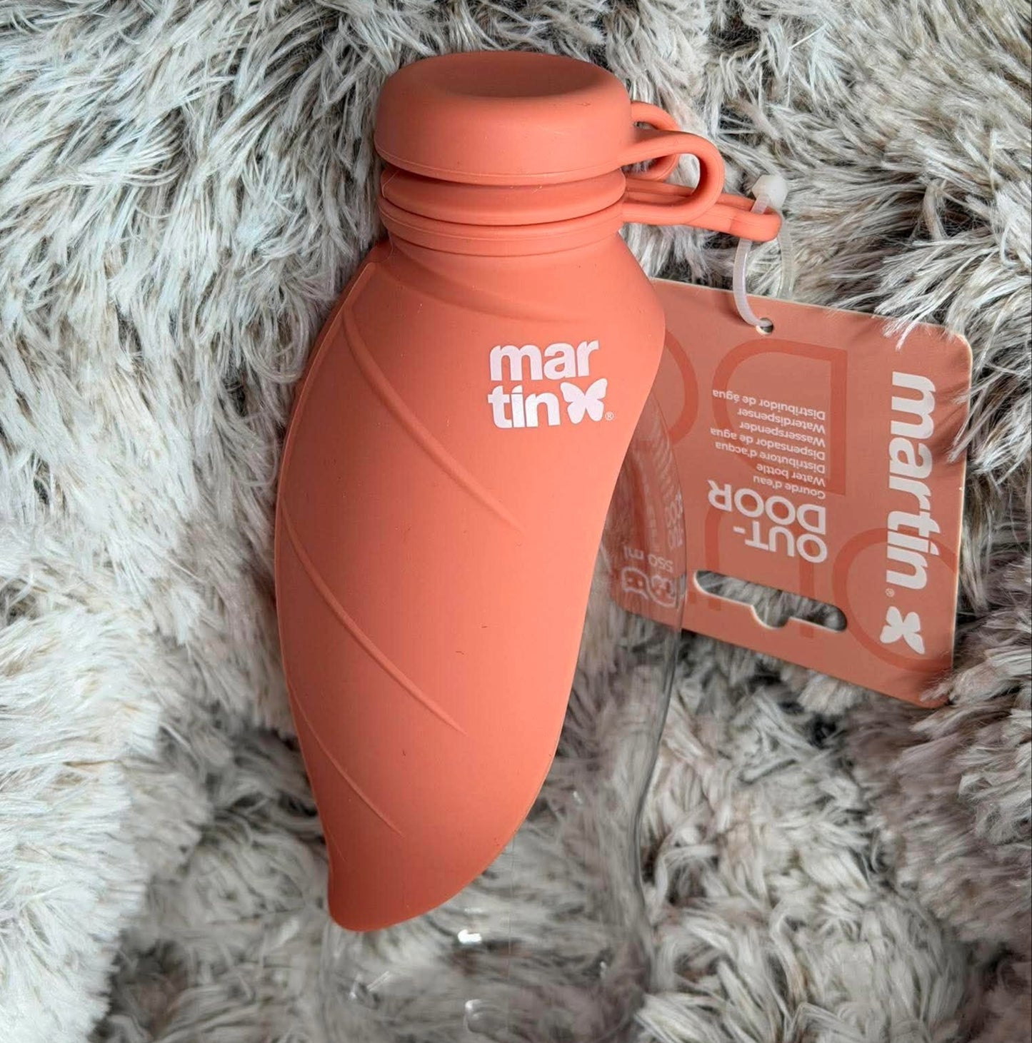 Gourde corail pour chien Martin Sellier - Plastique & silicone | Le Dressing du Chien