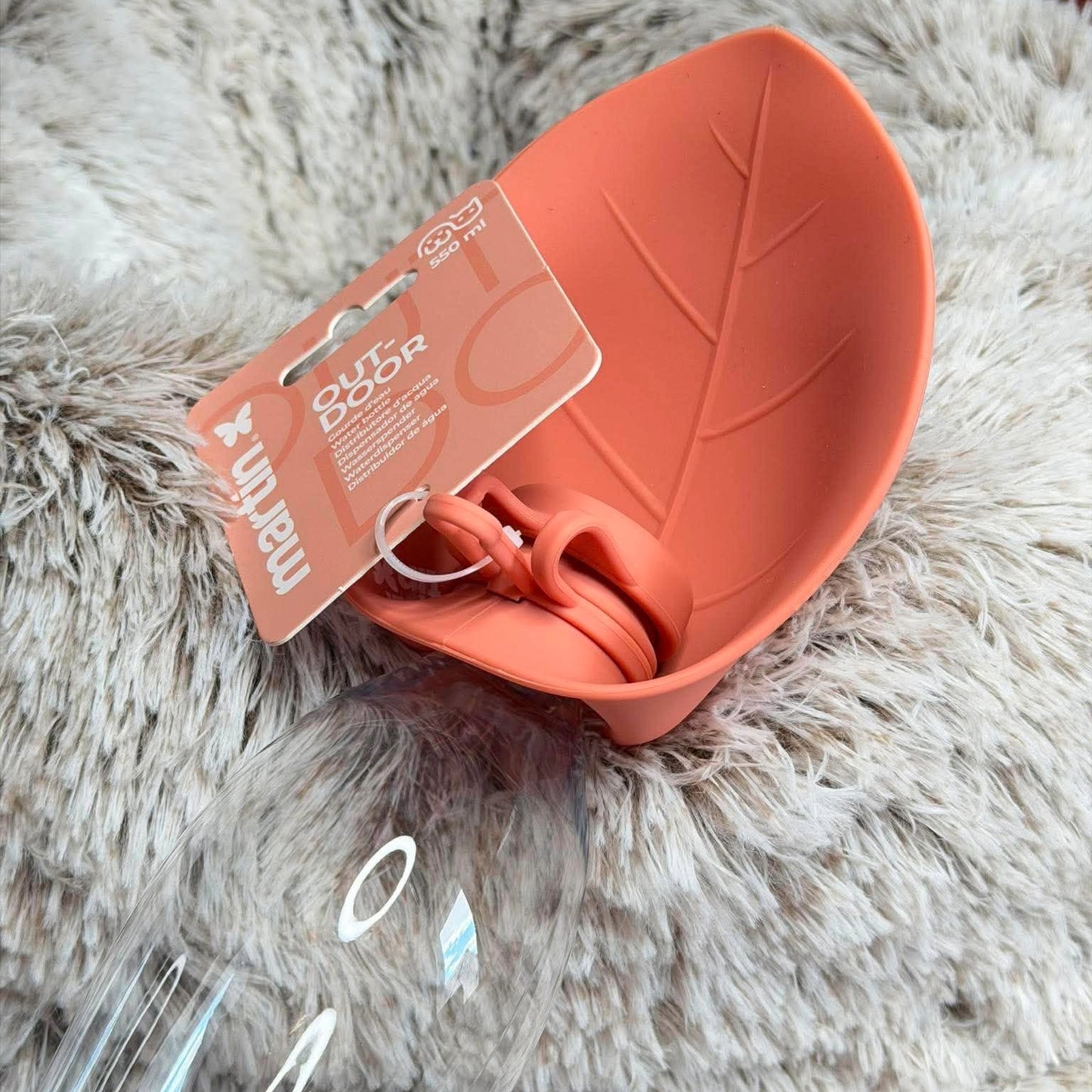 Gourde corail pour chien Martin Sellier - Plastique & silicone | Le Dressing du Chien