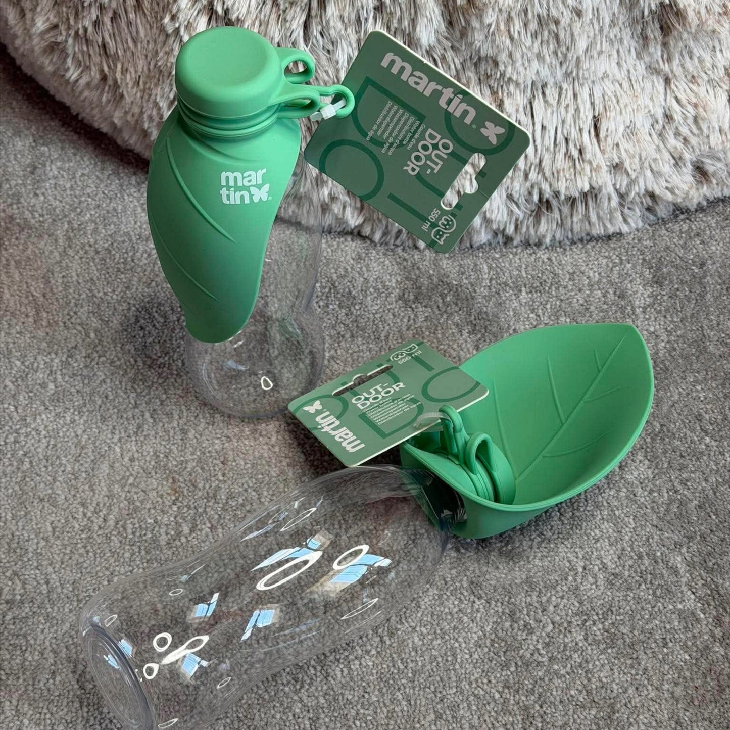 Gourde verte pour chien Martin Sellier - Plastique & silicone | Le Dressing du Chien