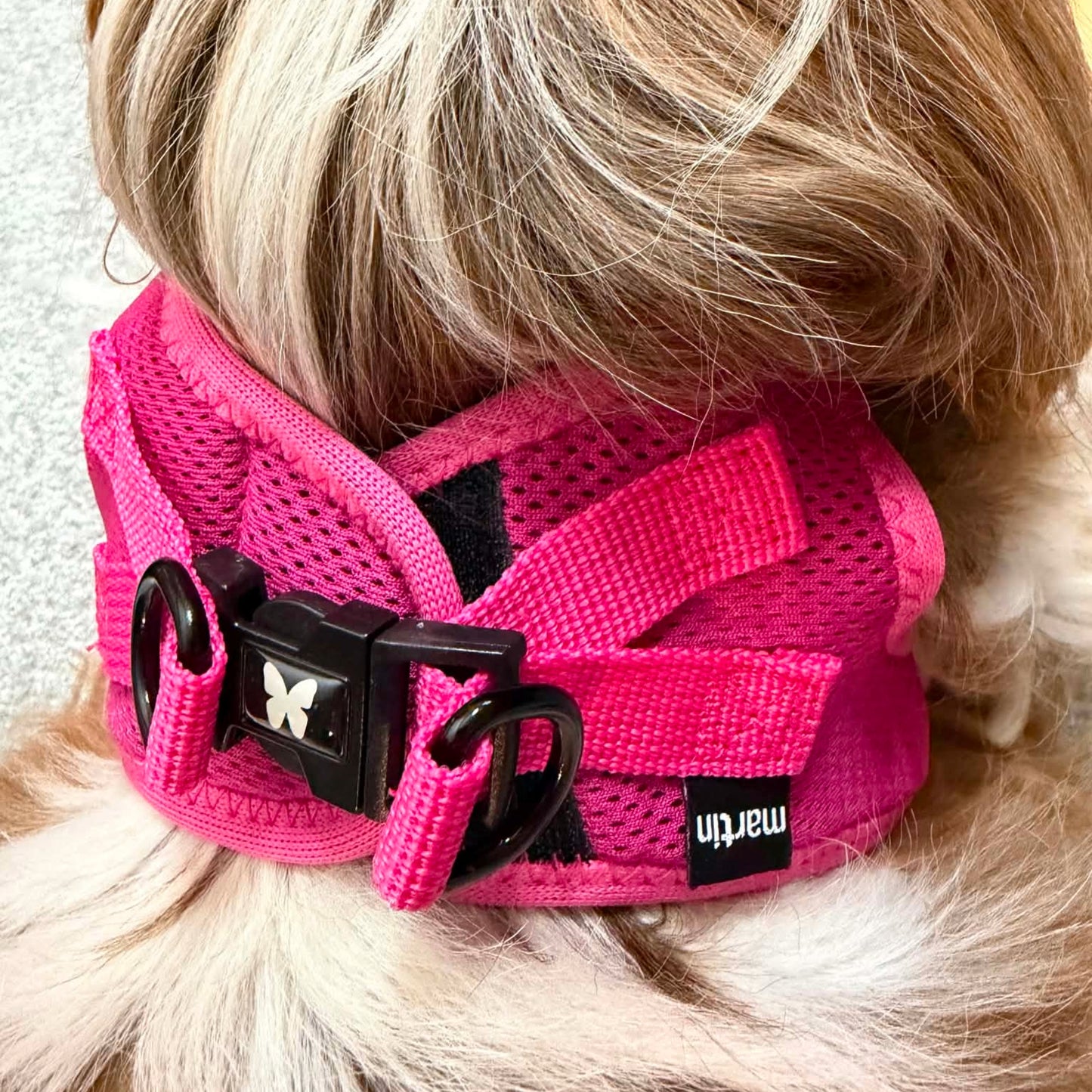 Harnais Martin Sellier Rose - Confort & Sécurité | Le Dressing du chien