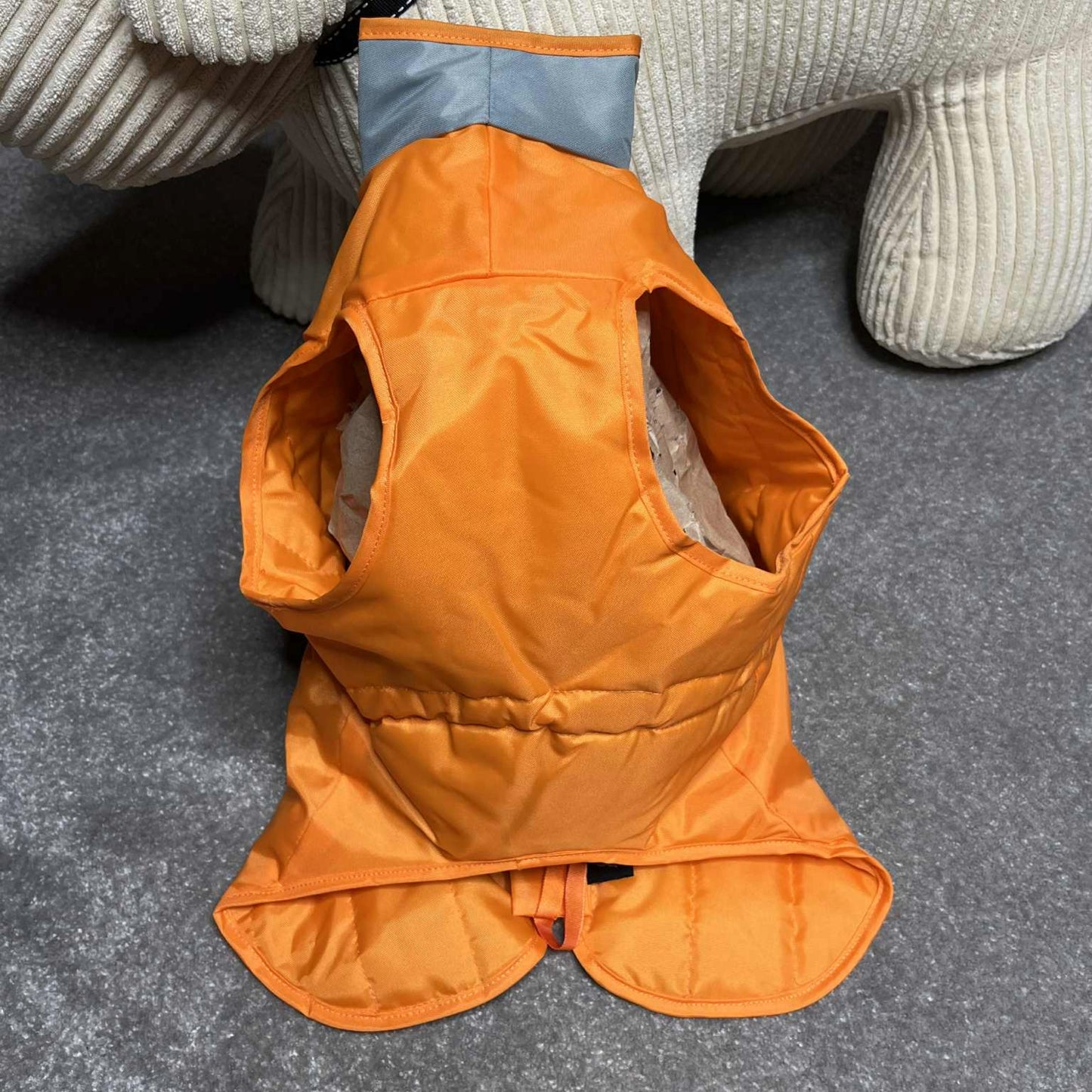 Imperméable pour chien Martin Sellier - Orange/Gris | Le Dressing du Chien