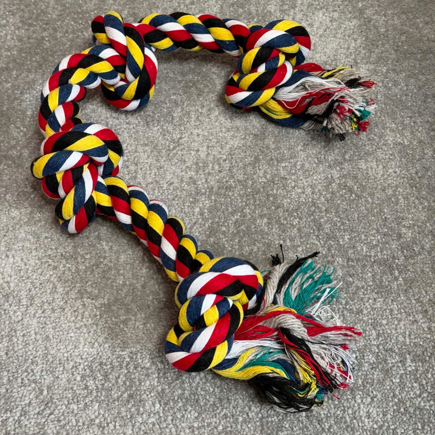 Jouet corde pour grand chien 4 nœuds 60 cm - Ultra résistant