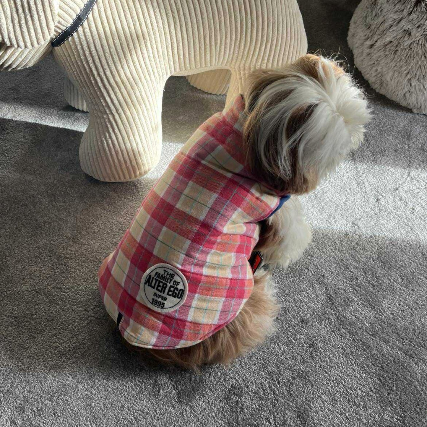 Manteau Réversible Vichy Rose & Beige & Bleu - Alter Ego Vichy Martin Sellier | Le Dressing du Chien