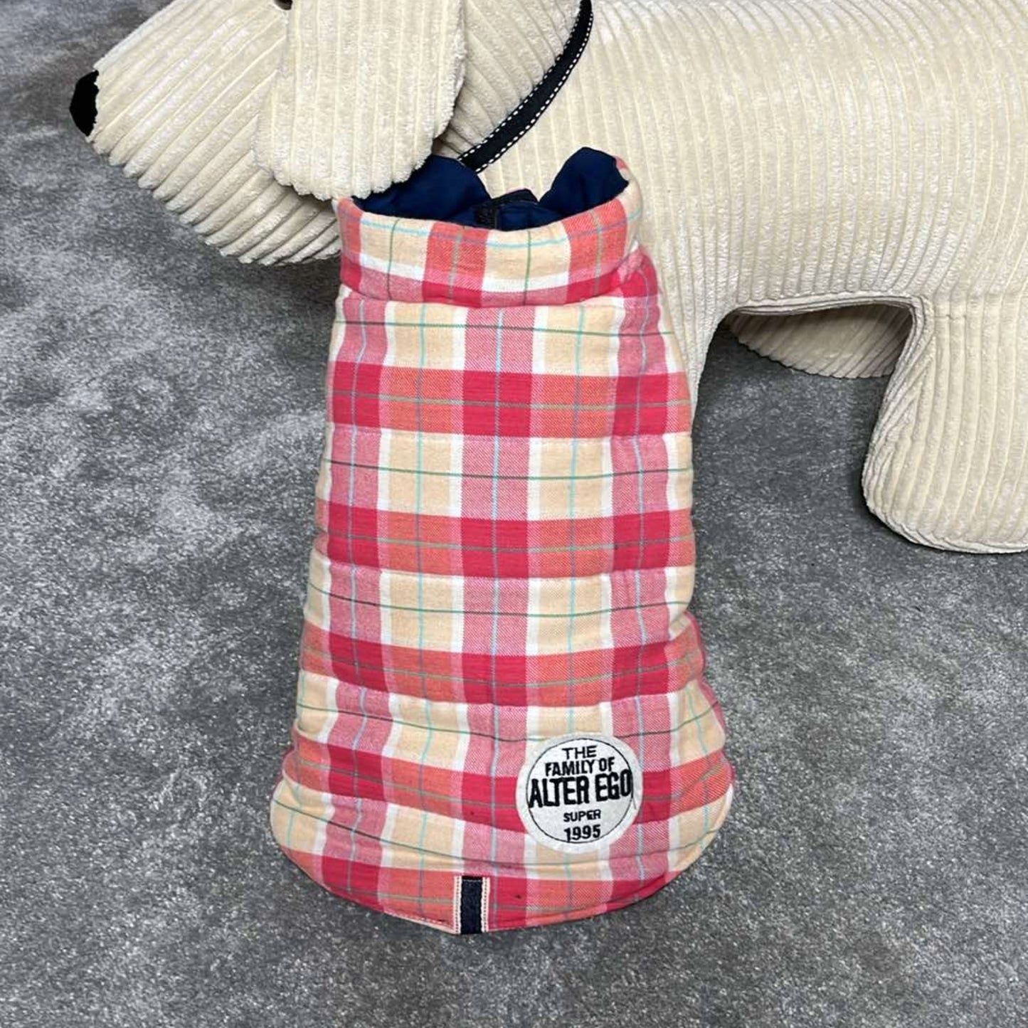 Manteau Réversible Vichy Rose & Beige & Bleu - Alter Ego Vichy Martin Sellier | Le Dressing du Chien