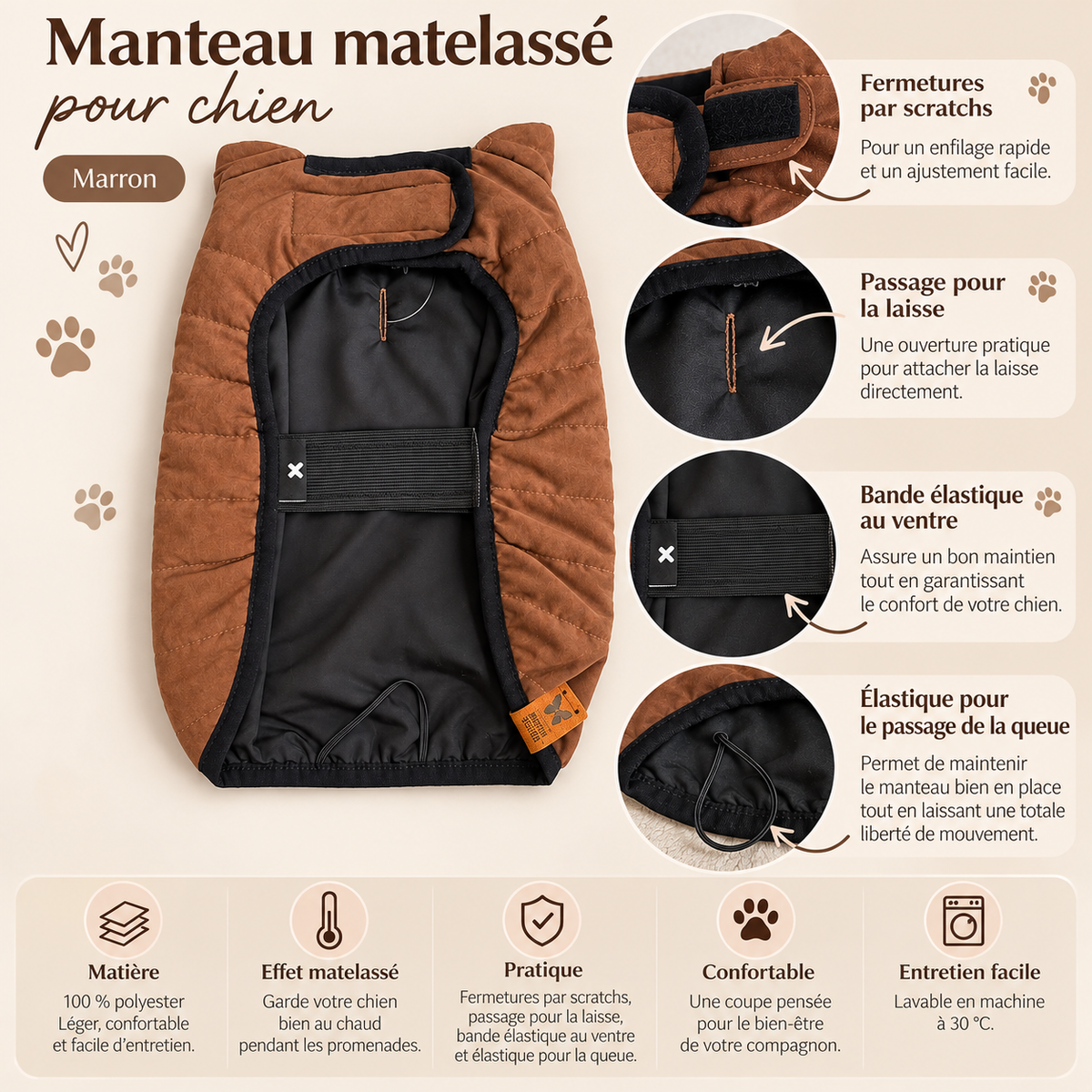 Manteau Martin Sellier - Simply - Marron | Le Dressing du Chien
