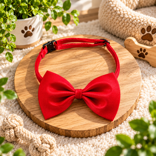 Nœud Papillon Rouge - Élégance & Style Assurés | Le Dressing du Chien