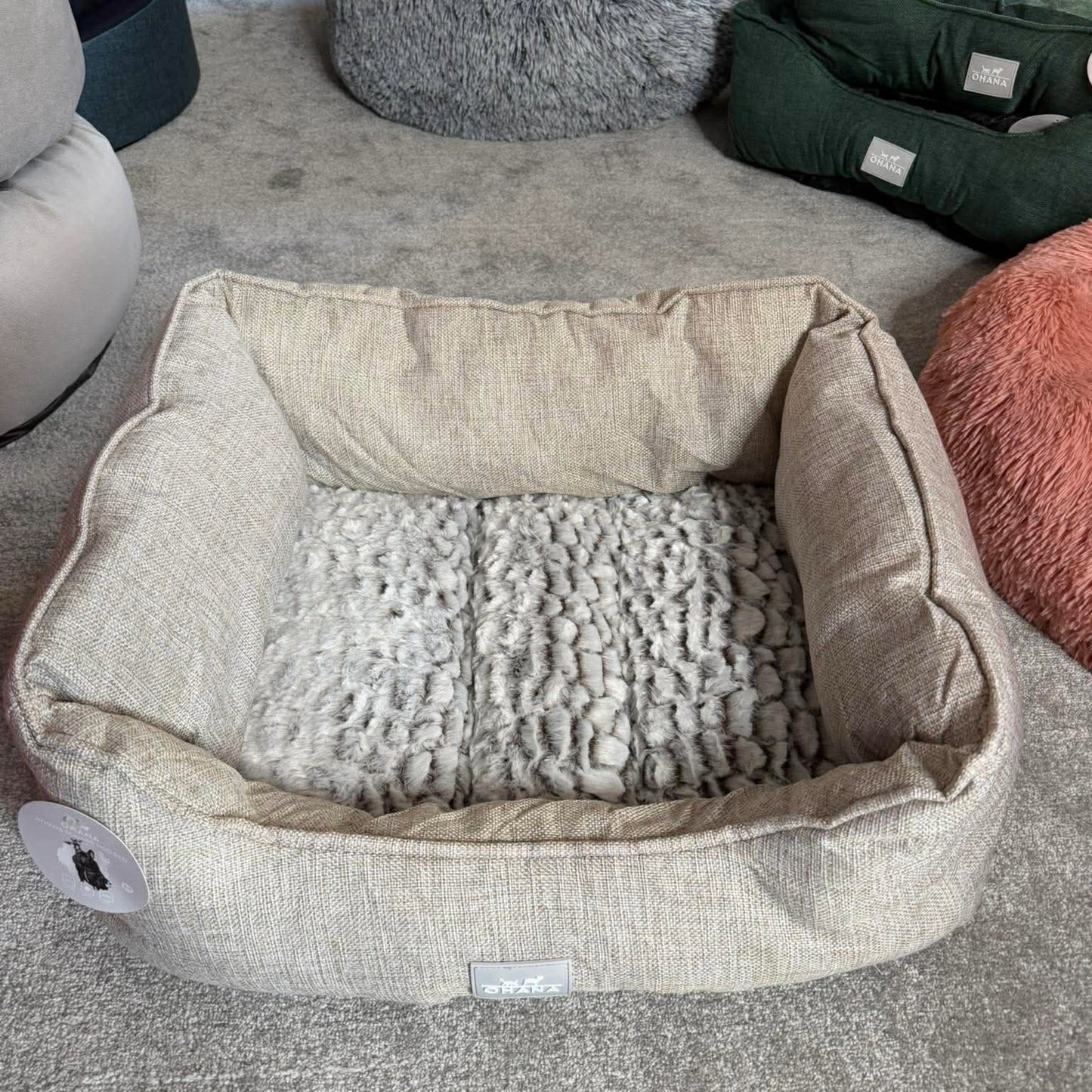 Panier Ultra Doux Beige - Confort Moelleux & Apaisant | Le Dressing du Chien