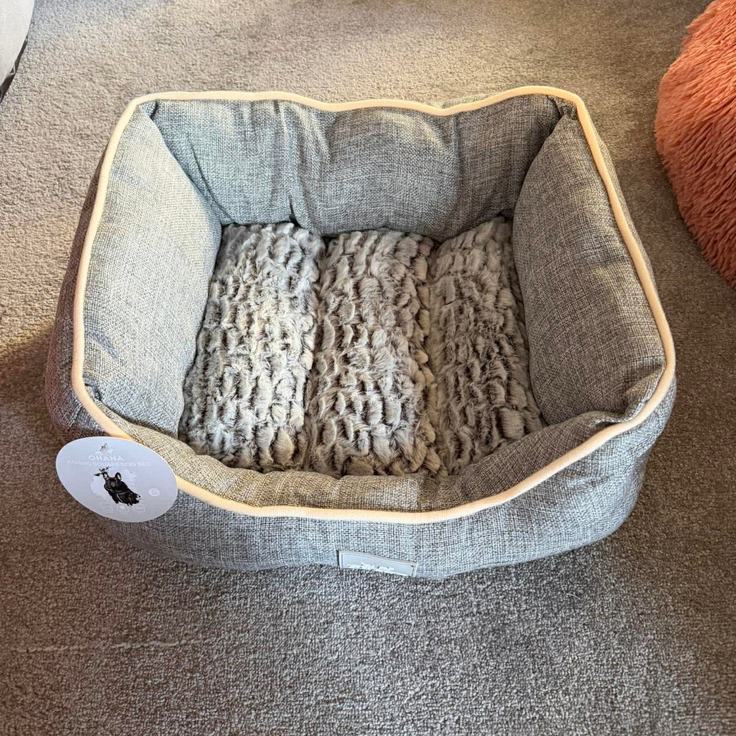 Panier Ultra Doux Gris - Confort Moelleux & Apaisant | Le Dressing du Chien