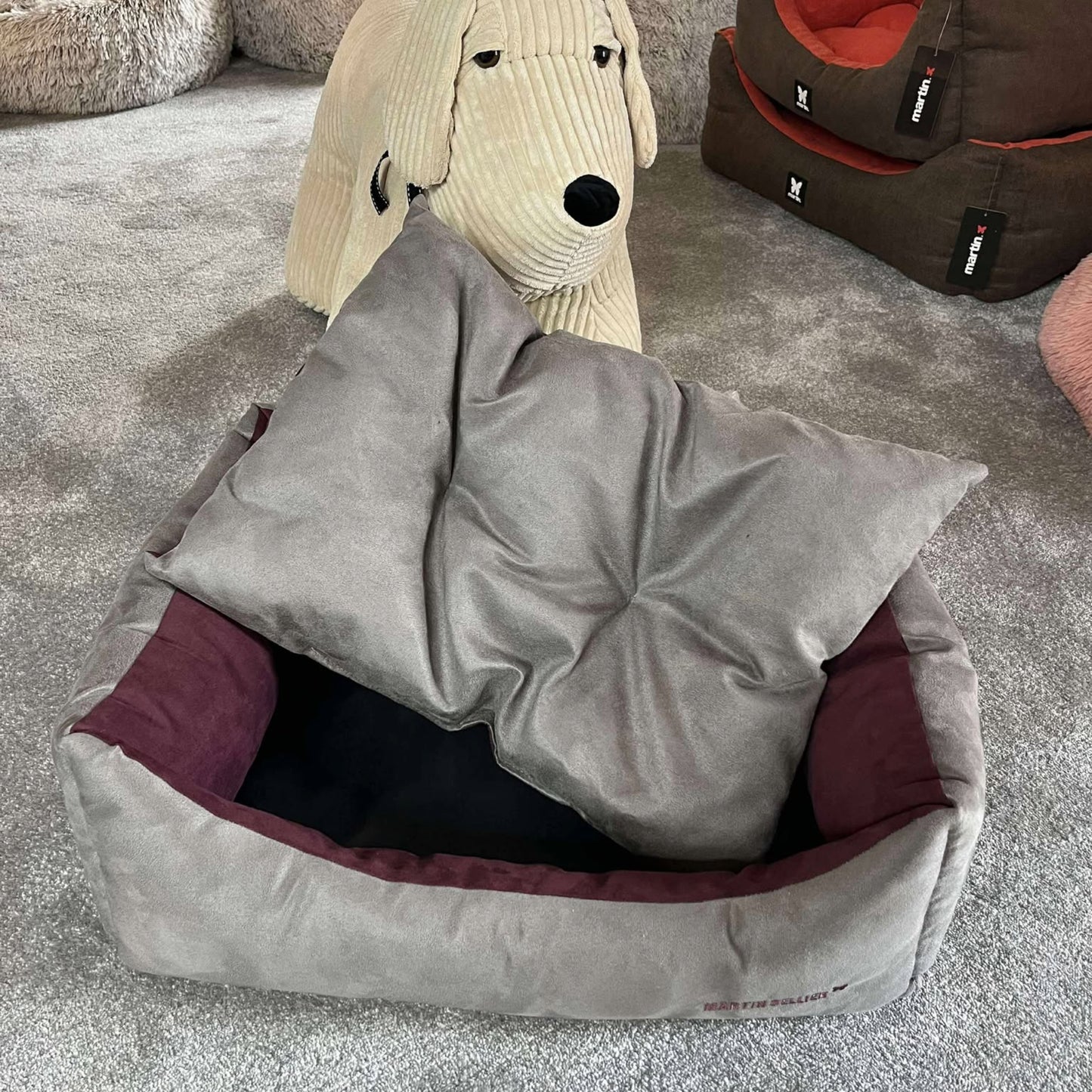 Panier Domino Martin Sellier avec Coussin Amovible - Confort & Élégance | Le Dressing du Chien