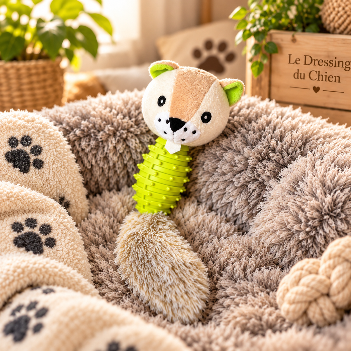 Jouet Peluche Sonore en Caoutchouc - Plaisir & Bien-être | Le Dressing du Chien
