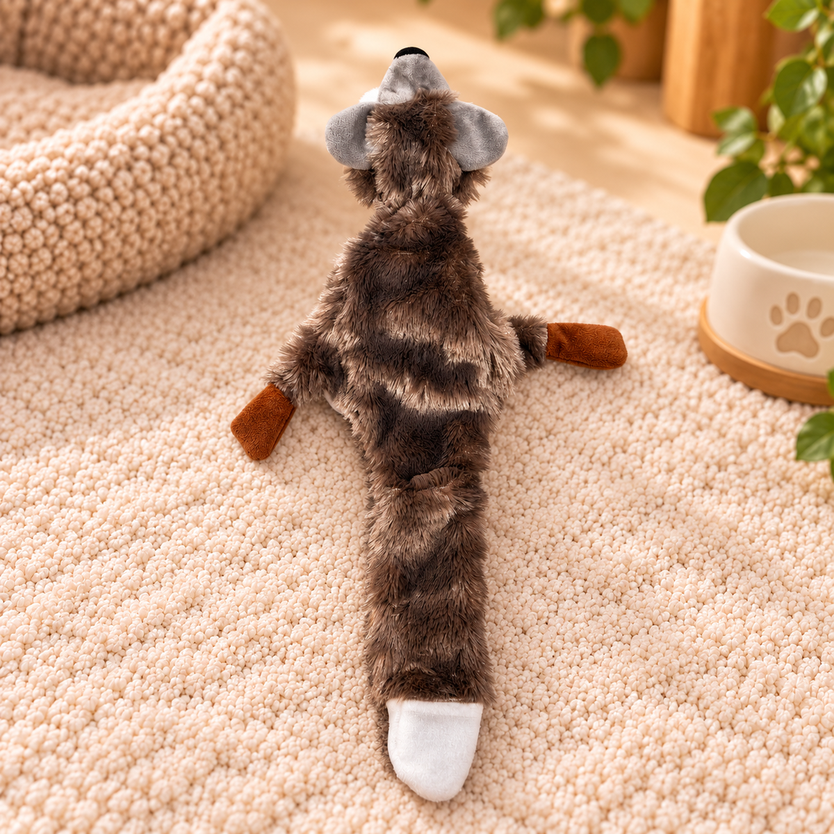 Peluche Marron Sonore pour Chien - Jouet Interactif & Résistant | Le Dressing du Chien
