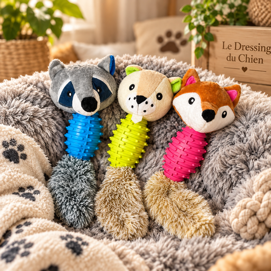 Jouet Peluche Sonore en Caoutchouc - Plaisir & Bien-être | Le Dressing du Chien