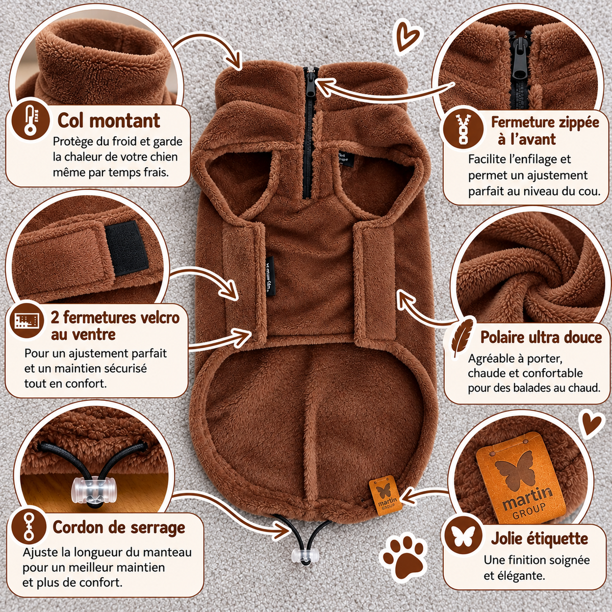 Polaire Collection Explorer Marron - Martin Sellier | Le Dressing du Chien