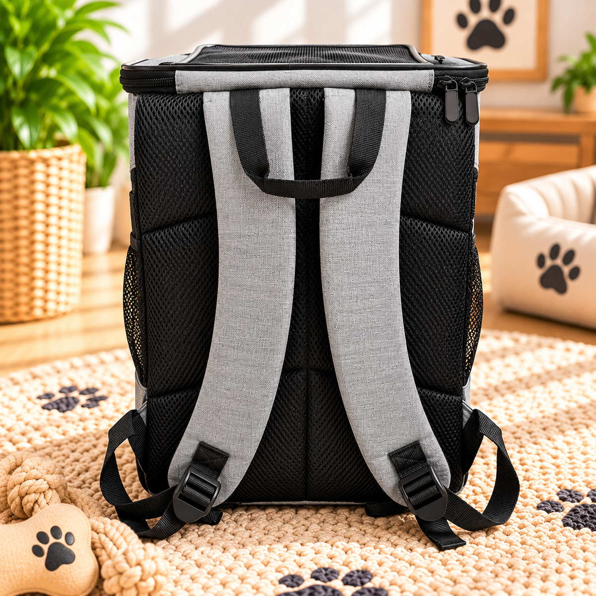 Sac à Dos de Transport Gris - Léger, Confortable et Ultra Pratique | Le Dressing du Chien