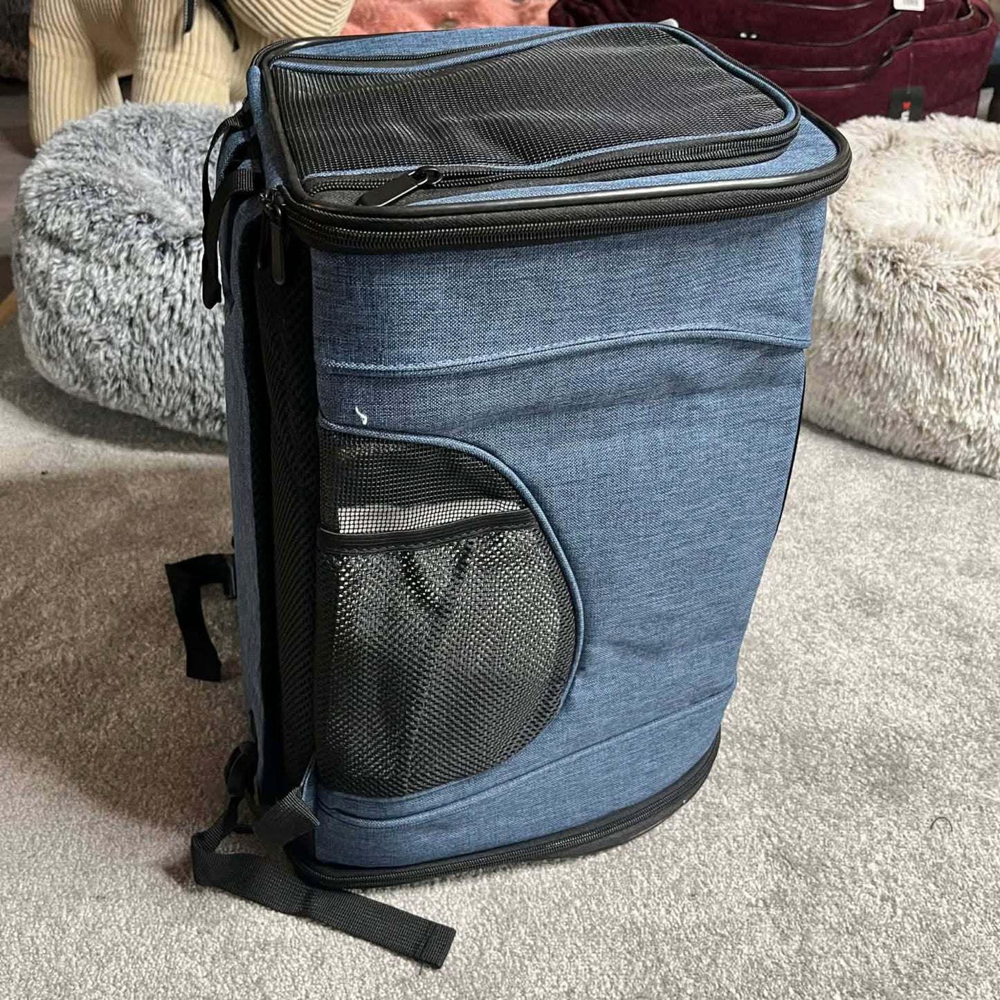 Sac à dos de transport Bleu - Léger, confortable et ultra pratique | Le Dressing du Chien