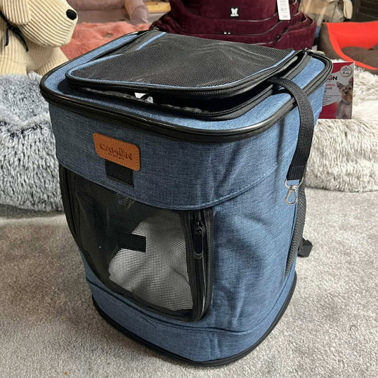 Sac à dos de transport Bleu - Léger, confortable et ultra pratique | Le Dressing du Chien